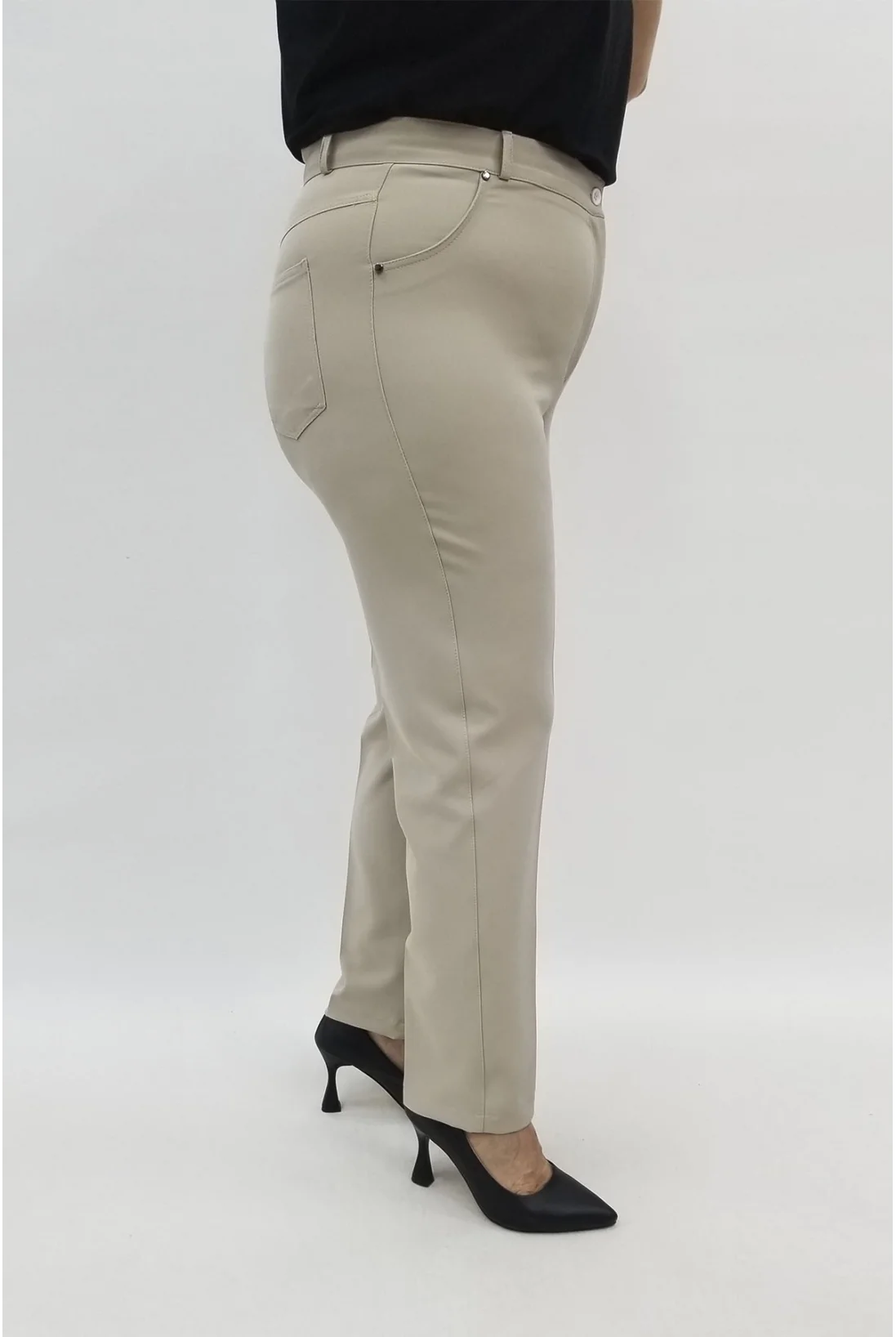 Miraggio Büyük Beden Pantolon 95018 TAŞ