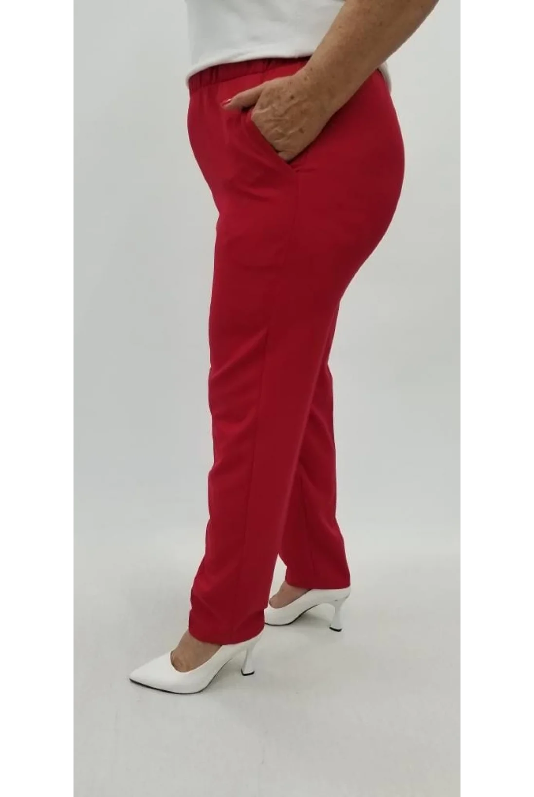 Miraggio Büyük Beden Pantolon 99020 KIRMIZI