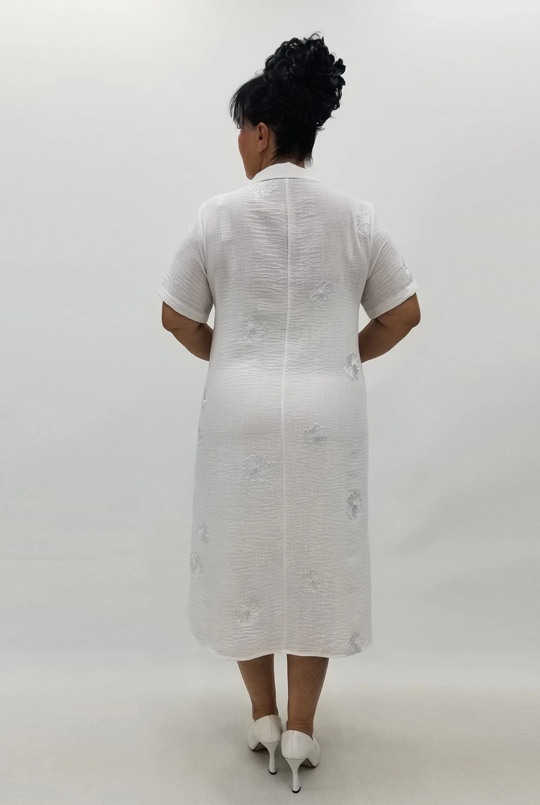 Miraggio Büyük Beden Elbise 99961 BEYAZ