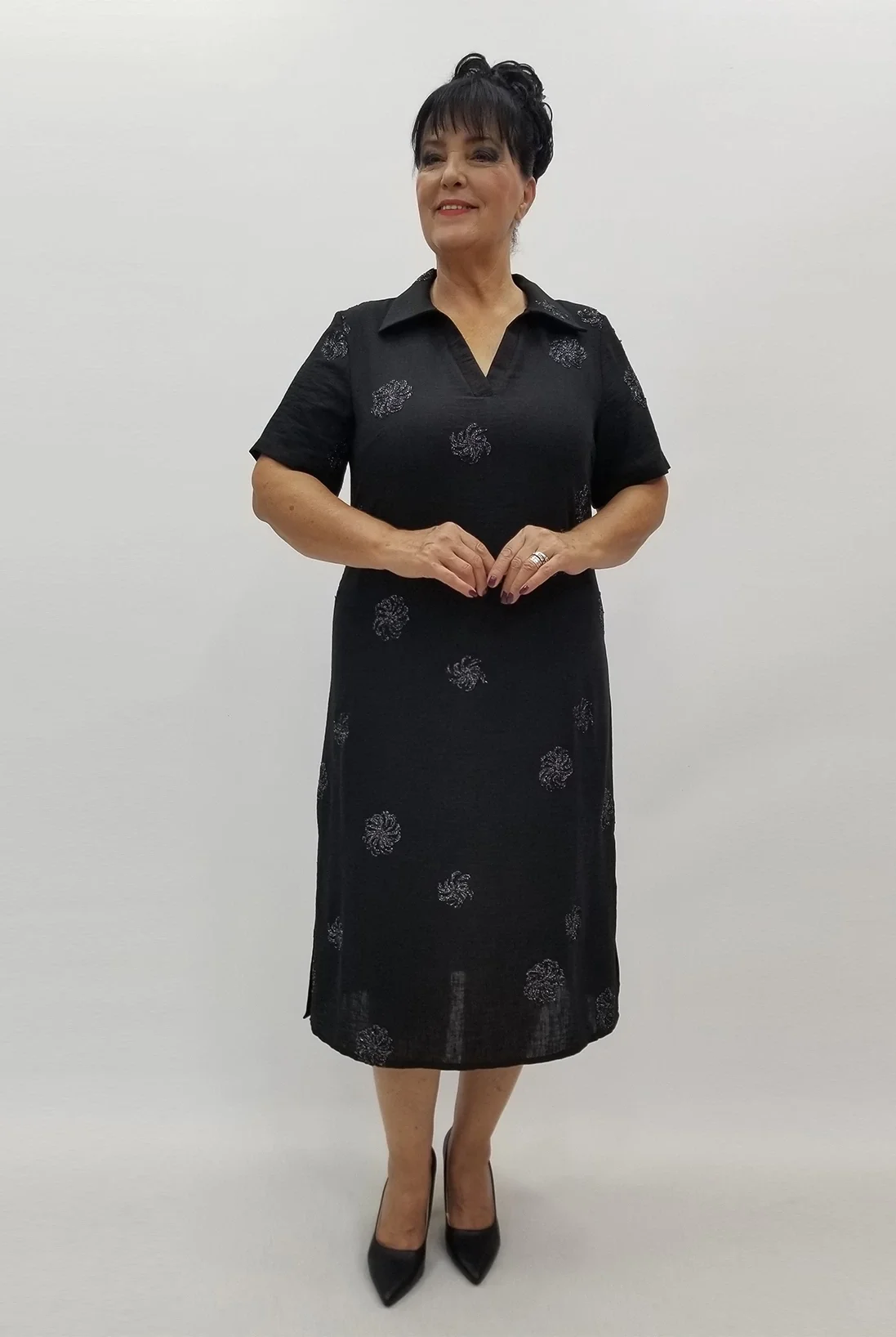 Miraggio Büyük Beden Elbise 99961 SİYAH