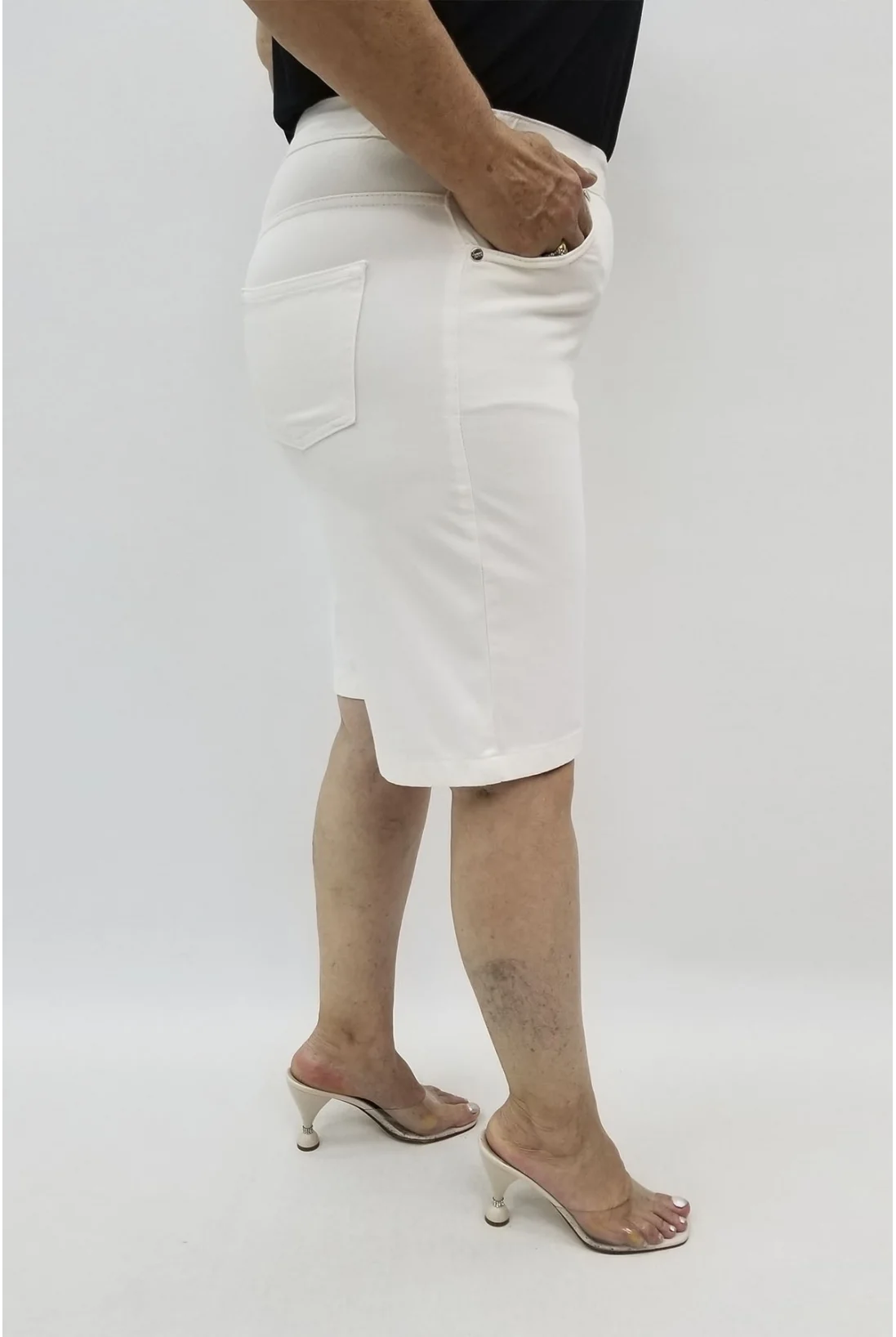 Miraggio Büyük Beden Şort 98658 BEYAZ