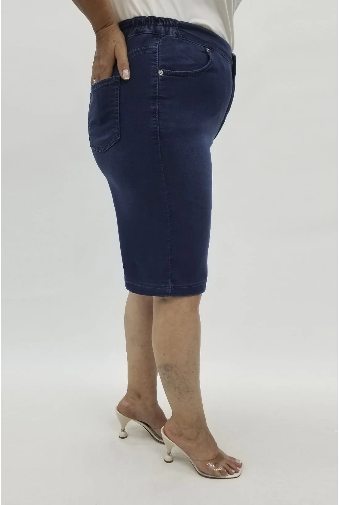 Miraggio Büyük Beden Şort 98659 KOT MAVİ