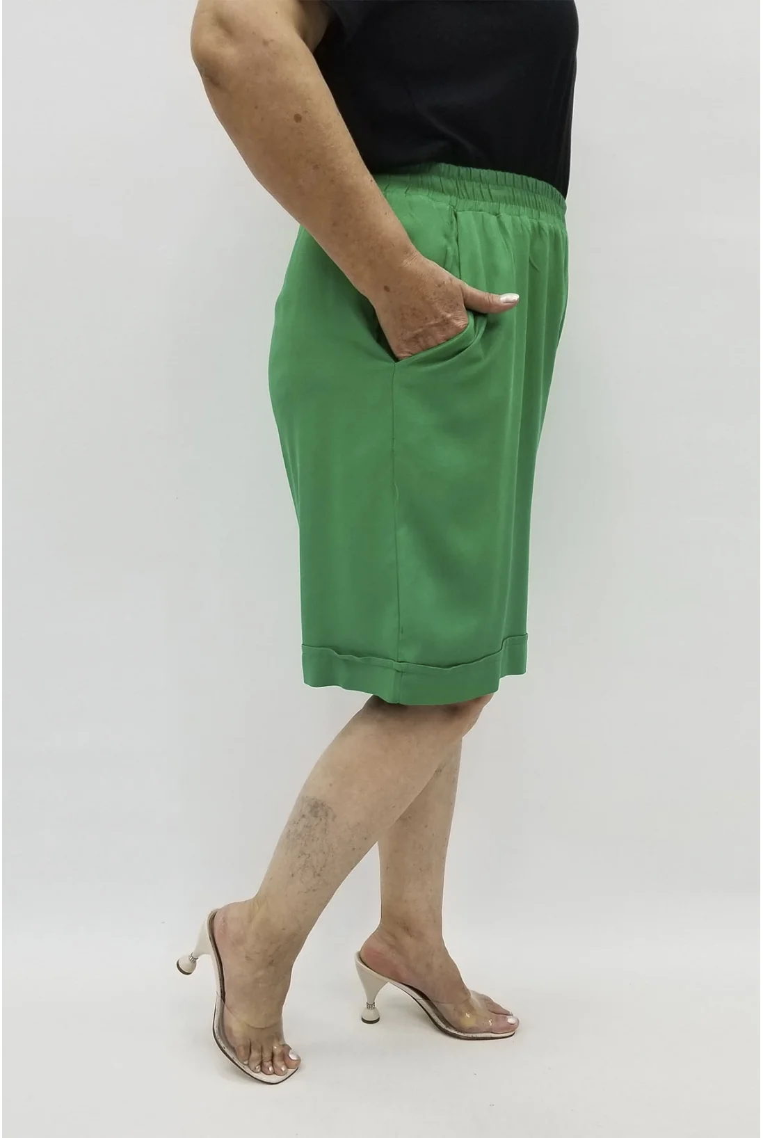 Miraggio Büyük Beden Şort 98688 YEŞİL