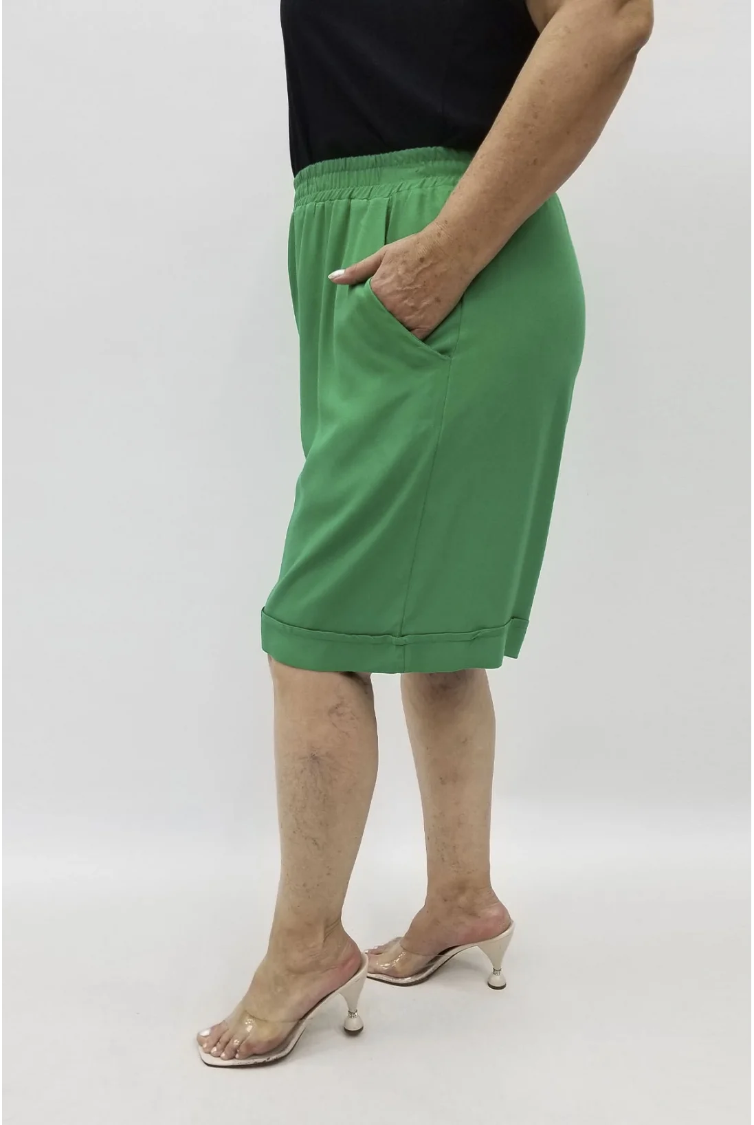 Miraggio Büyük Beden Şort 98688 YEŞİL
