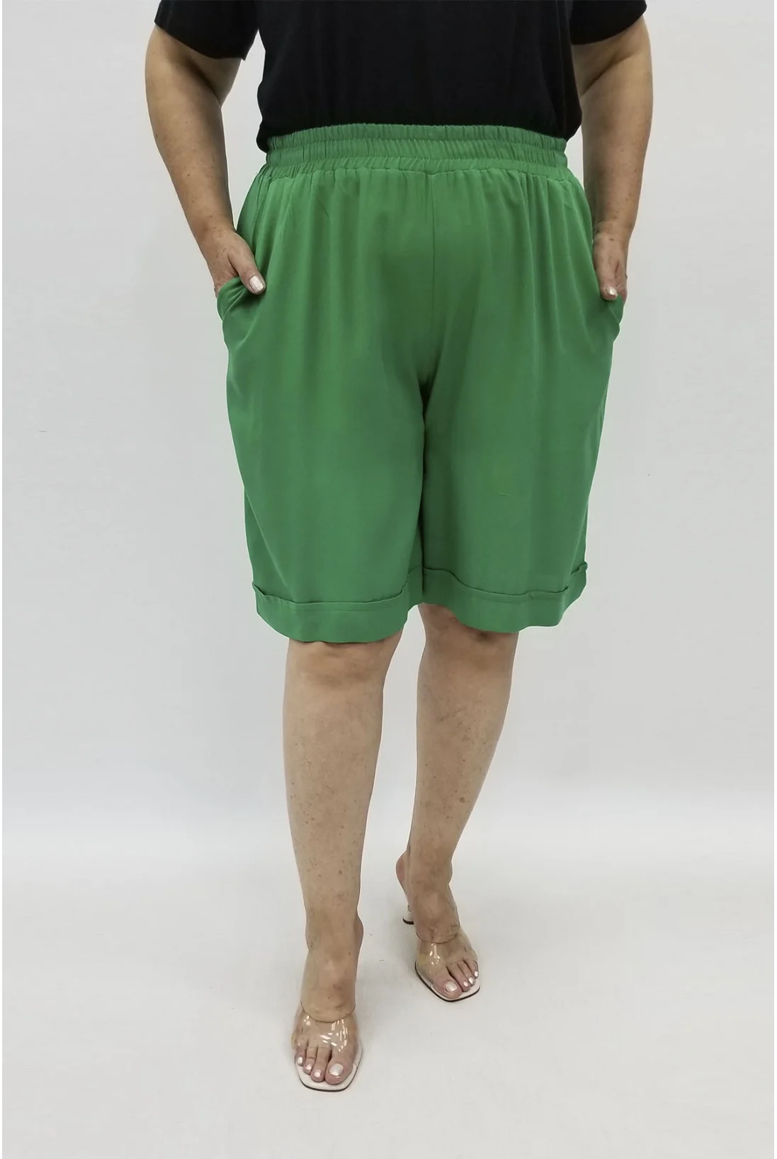Miraggio Büyük Beden Şort 98688 YEŞİL