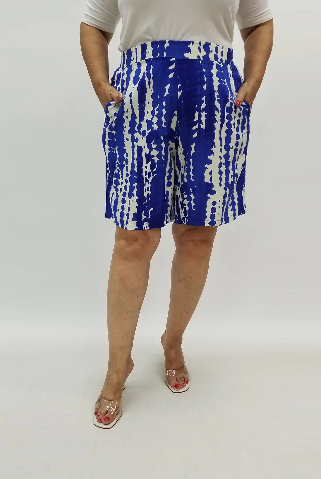 Miraggio Büyük Beden Şort 99851 KREM/SAKS