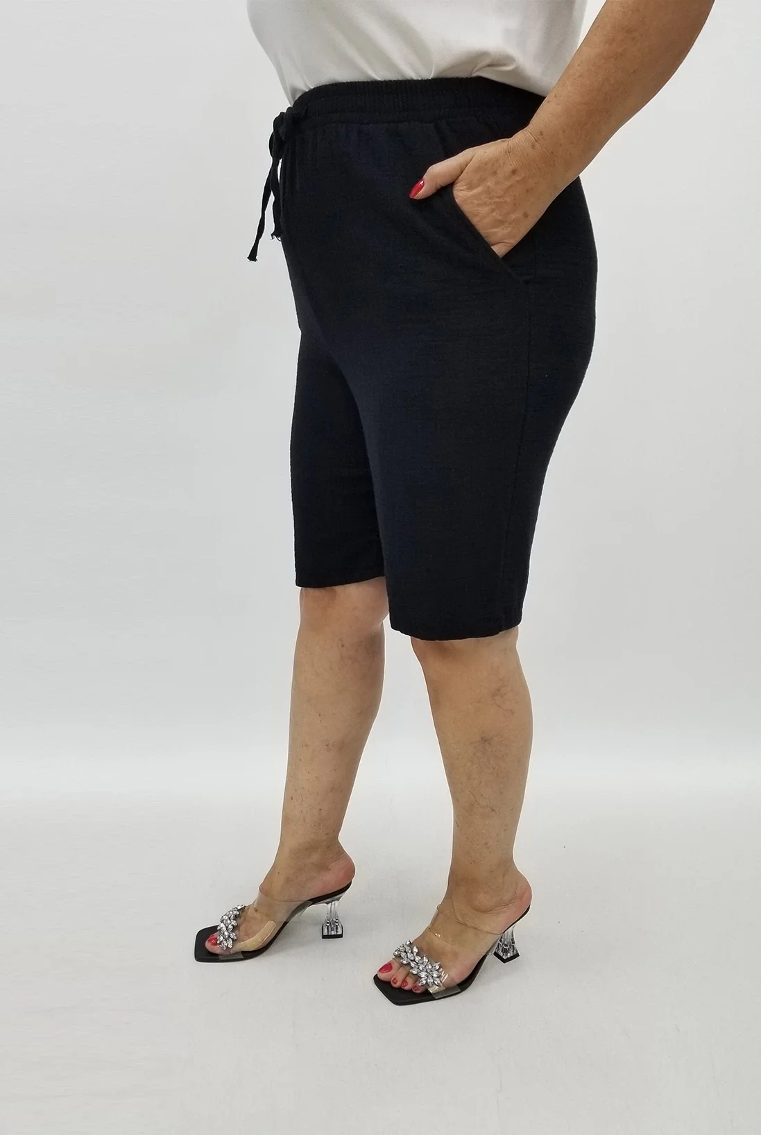 Miraggio Büyük Beden Şort 99890 SİYAH