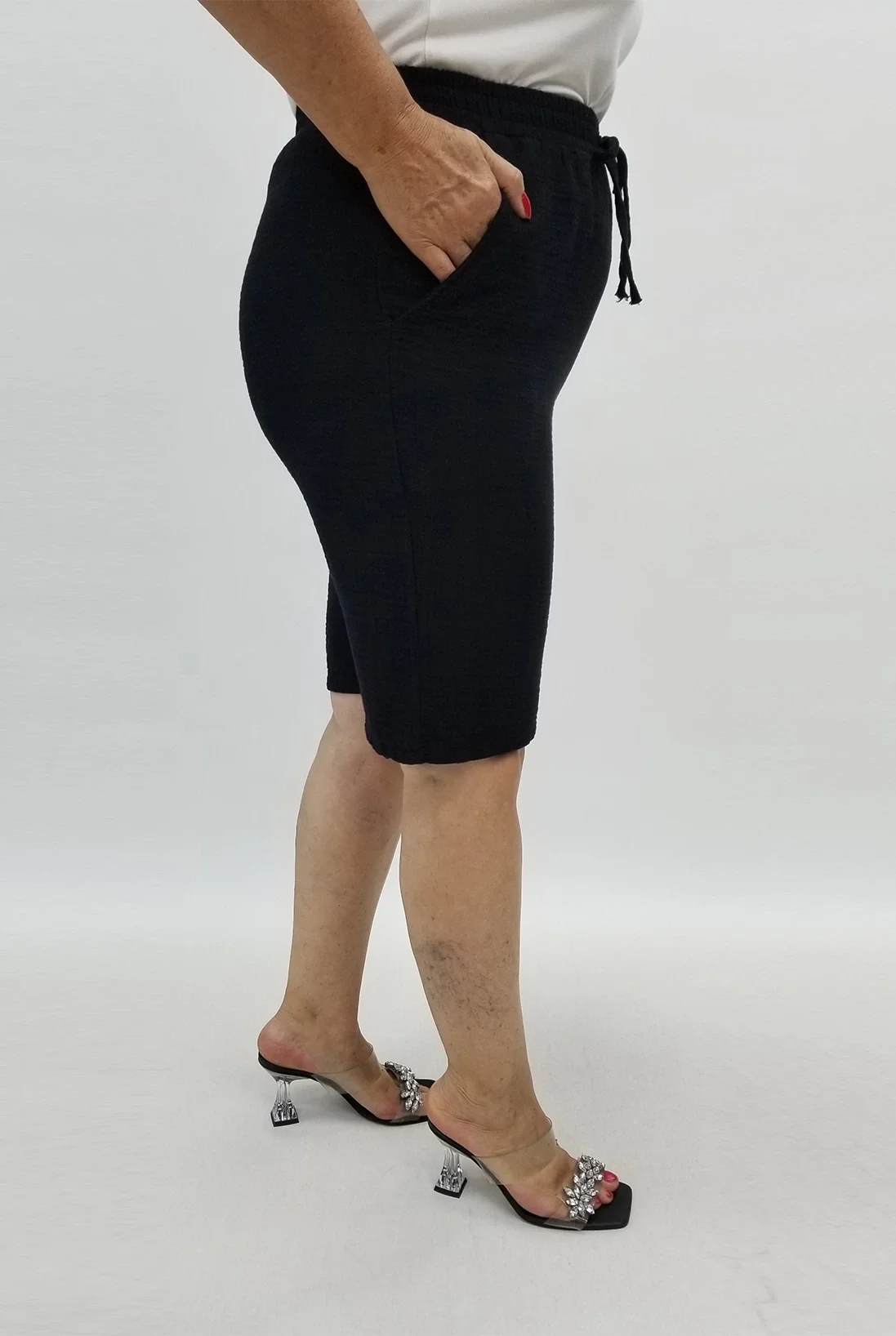 Miraggio Büyük Beden Şort 99890 SİYAH