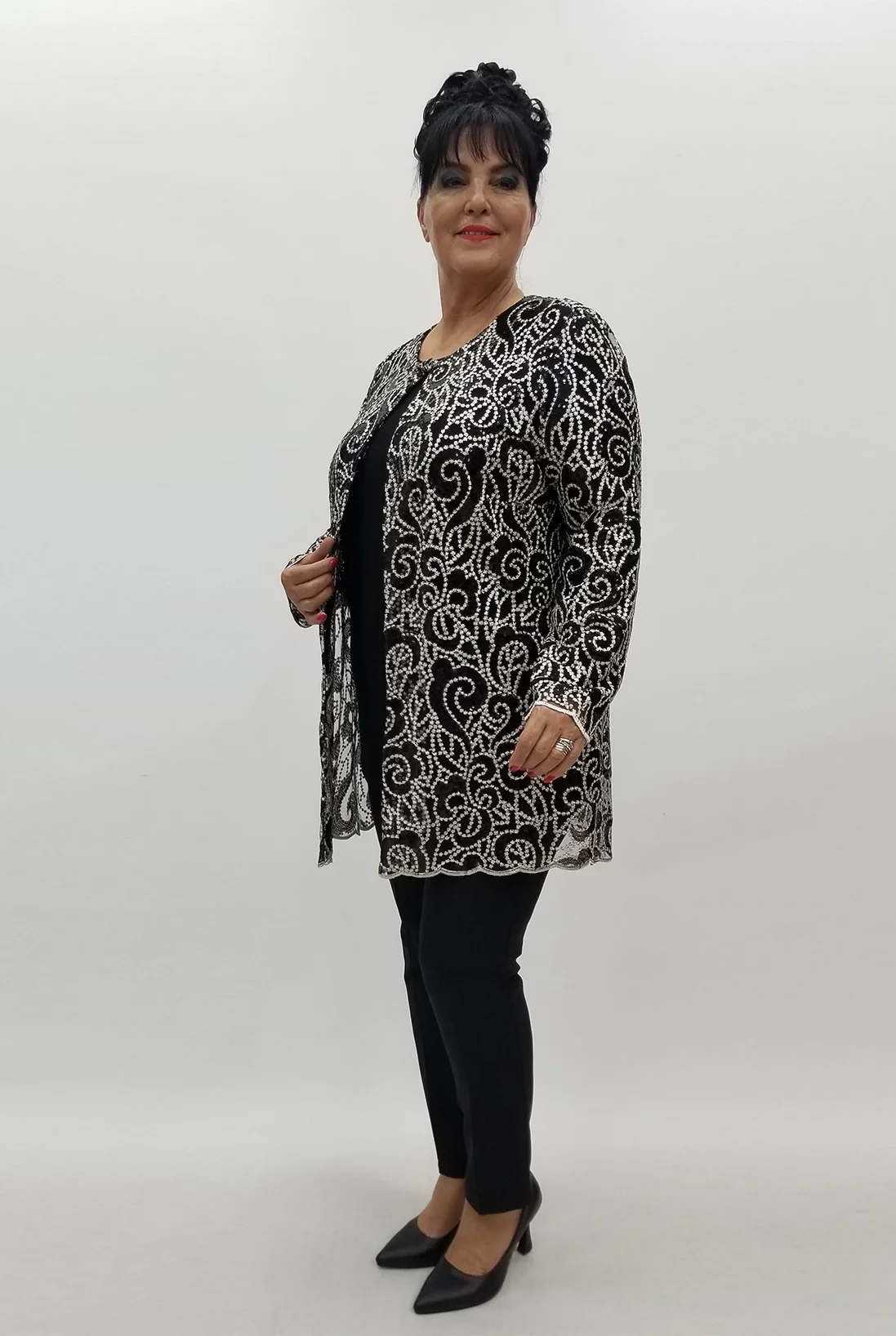 Miraggio Büyük Beden Takım 4005 SİYAH