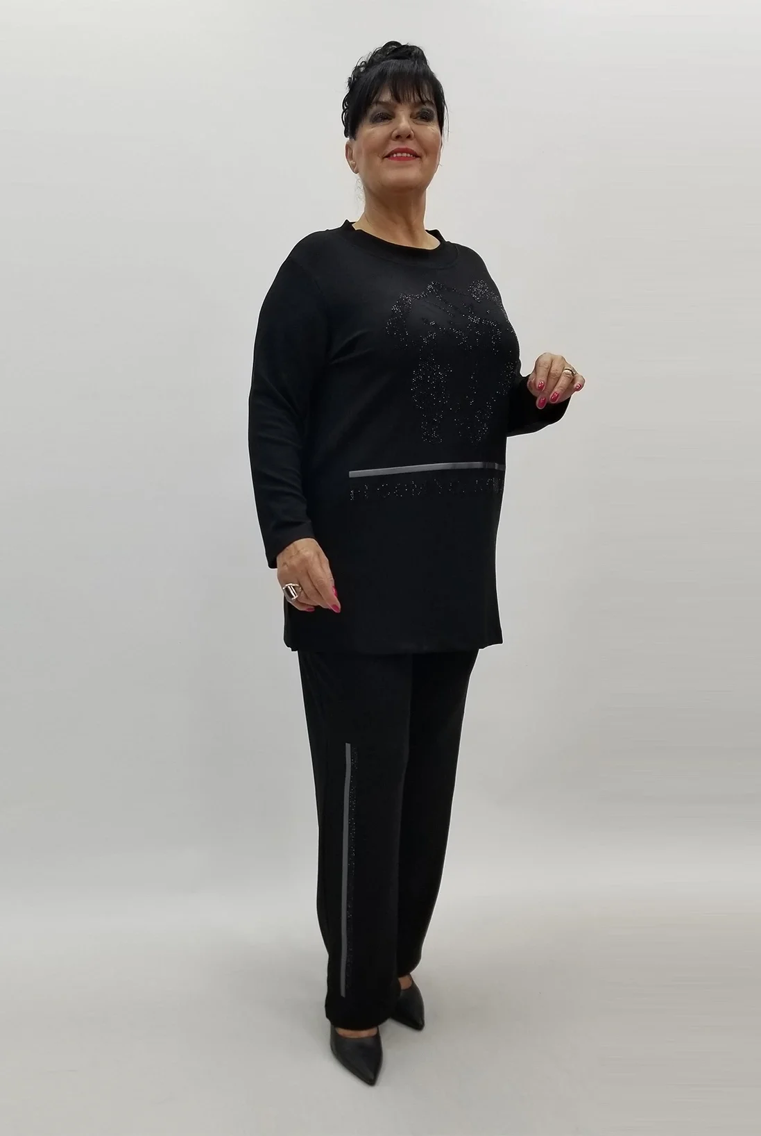 Miraggio Büyük Beden Takım 4012 SİYAH