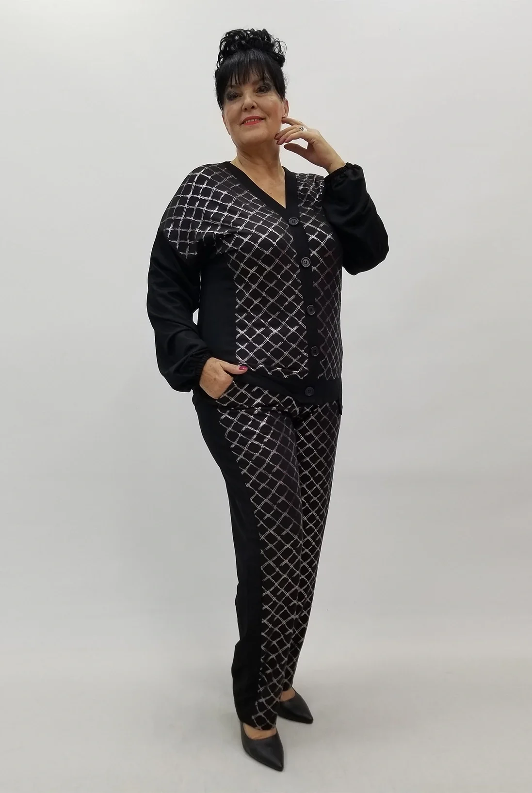 Miraggio Büyük Beden Takım 4050 SİYAH