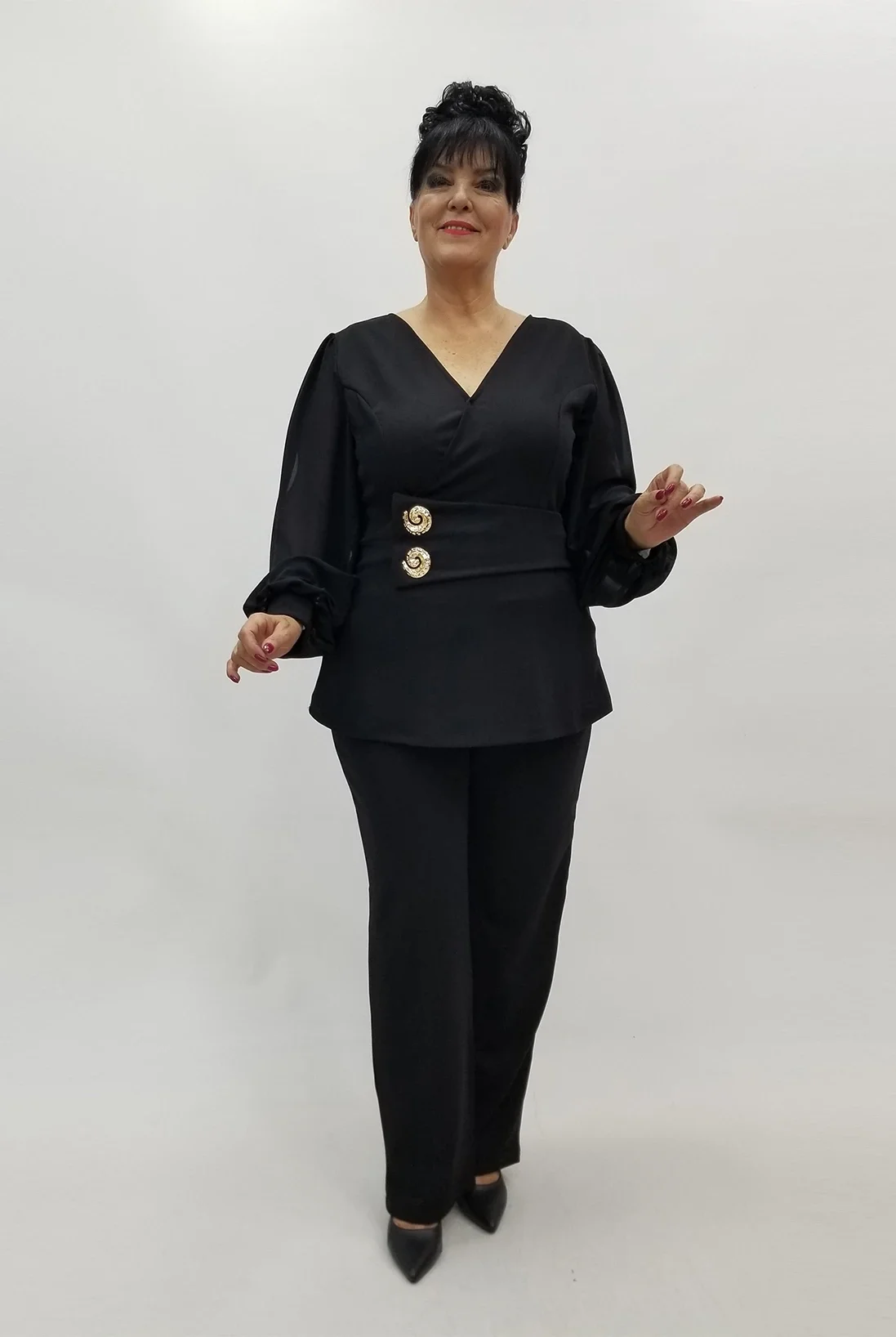 Miraggio Büyük Beden Takım 4061 SİYAH