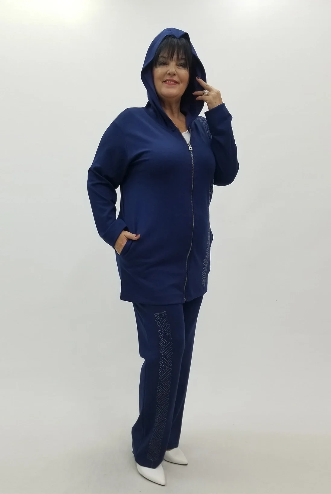 Miraggio Büyük Beden Takım 4091 LACİVERT