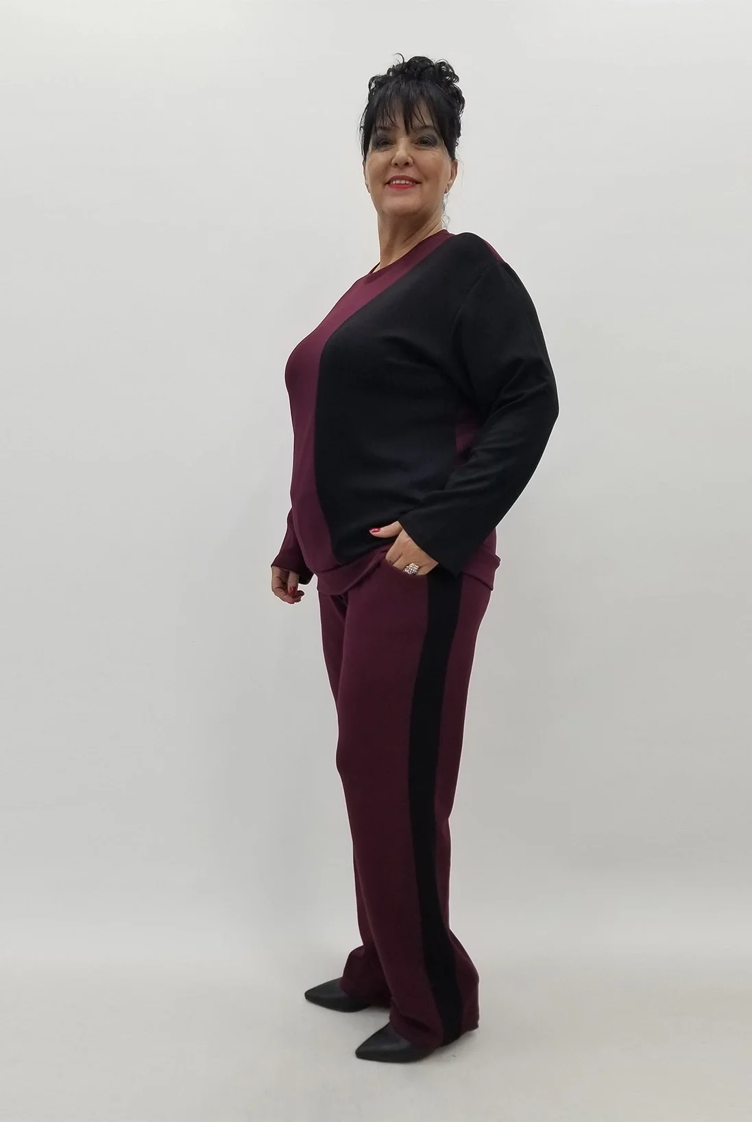 Miraggio Büyük Beden Takım 4121 BORDO