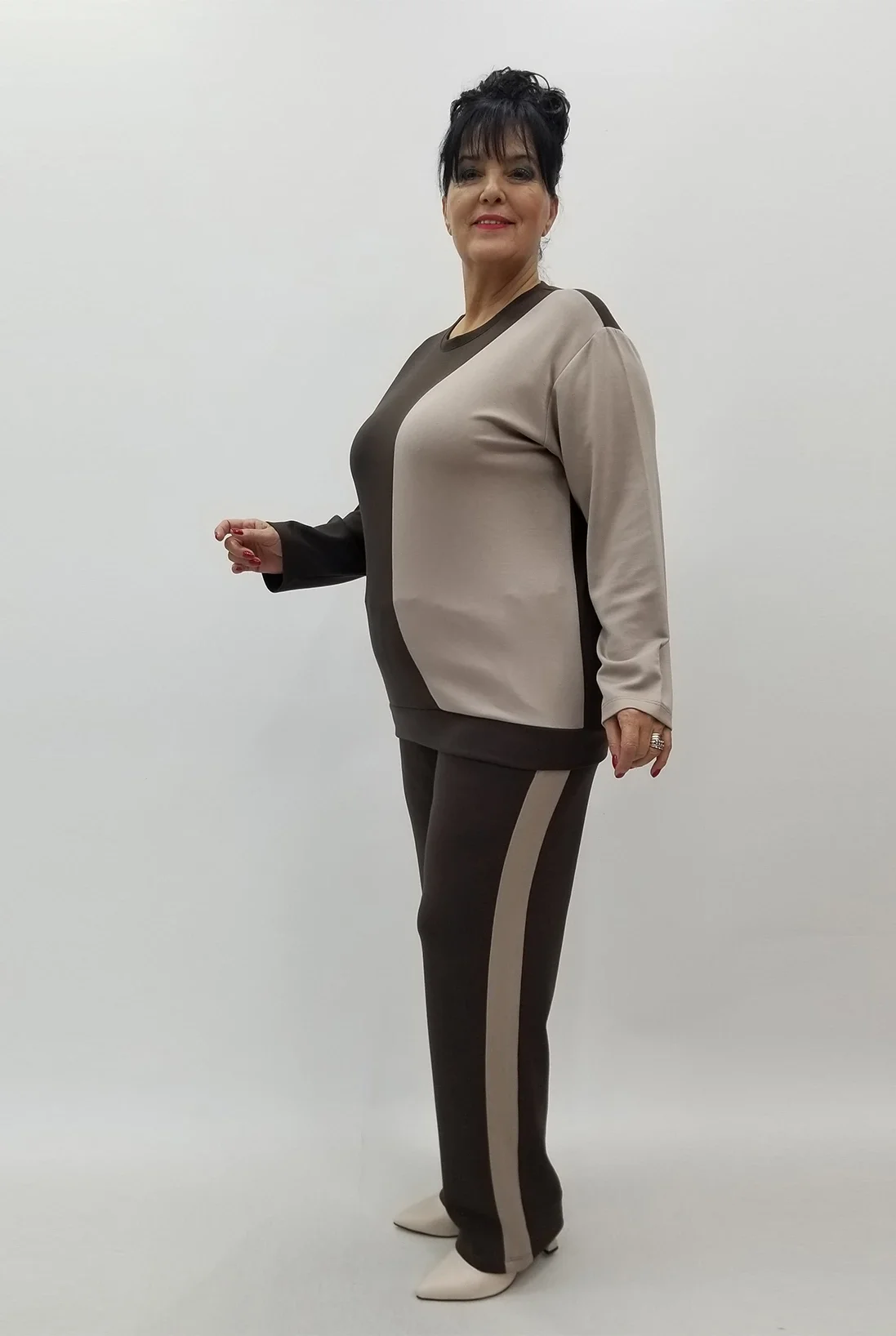 Miraggio Büyük Beden Takım 4121 KAHVE