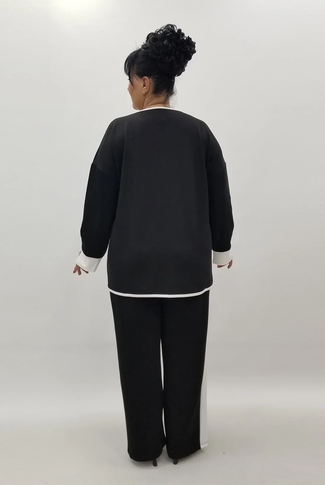 Miraggio Büyük Beden Takım 4133 SİYAH/BEYAZ