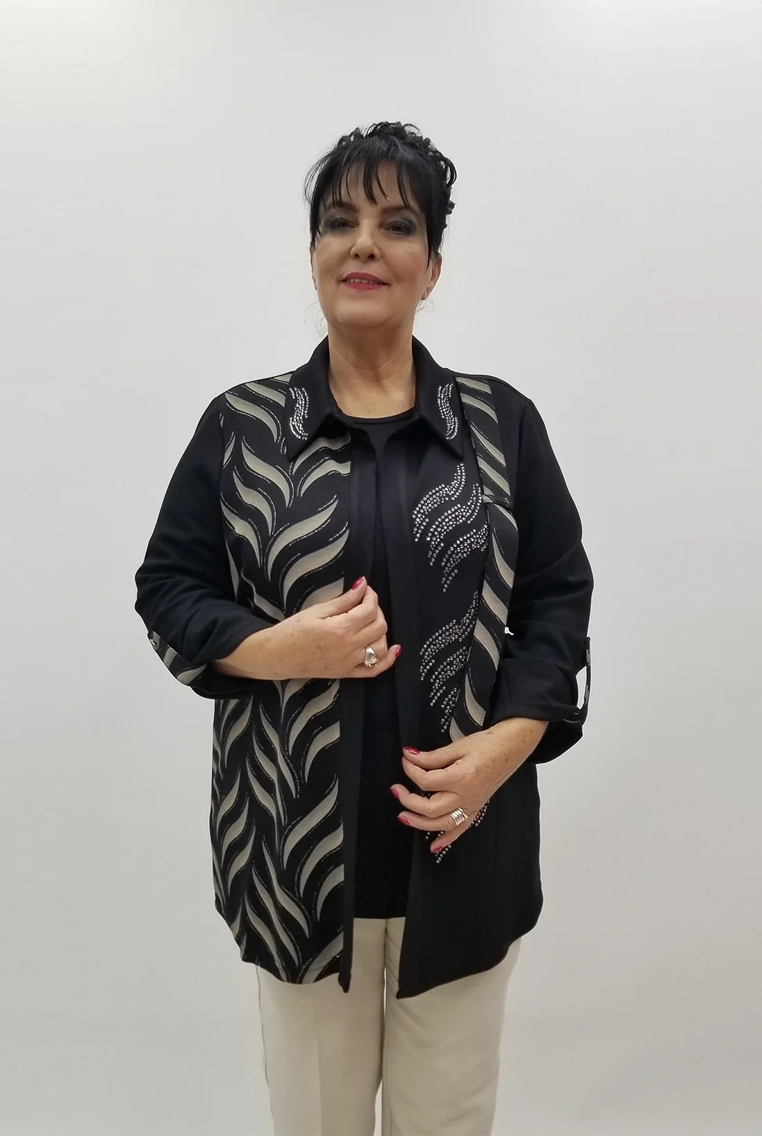 Miraggio Büyük Beden Takım 4147 SİYAH