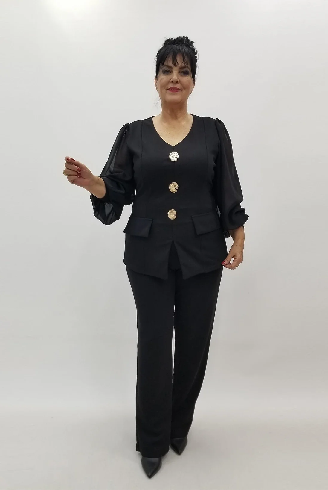 Miraggio Büyük Beden Takım 4180 SİYAH