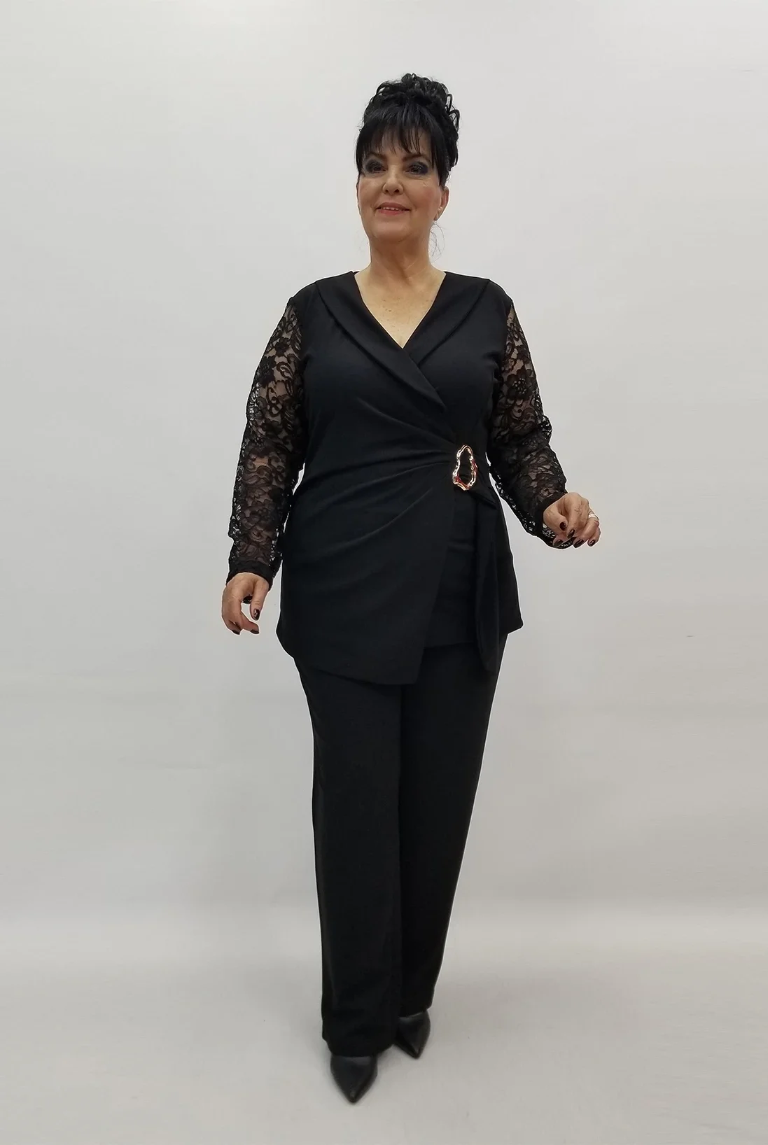 Miraggio Büyük Beden Takım 4181 SİYAH