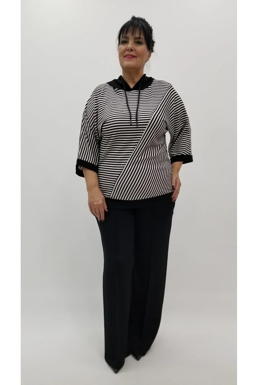 Miraggio Büyük Beden Takım 4335 SİYAH/BEYAZ