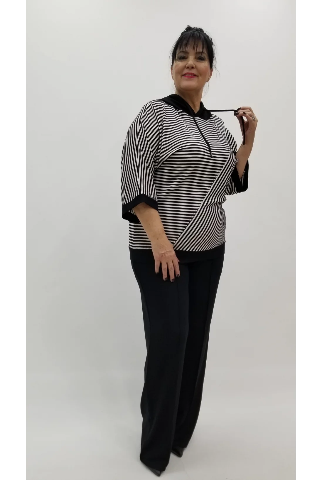 Miraggio Büyük Beden Takım 4335 SİYAH/BEYAZ