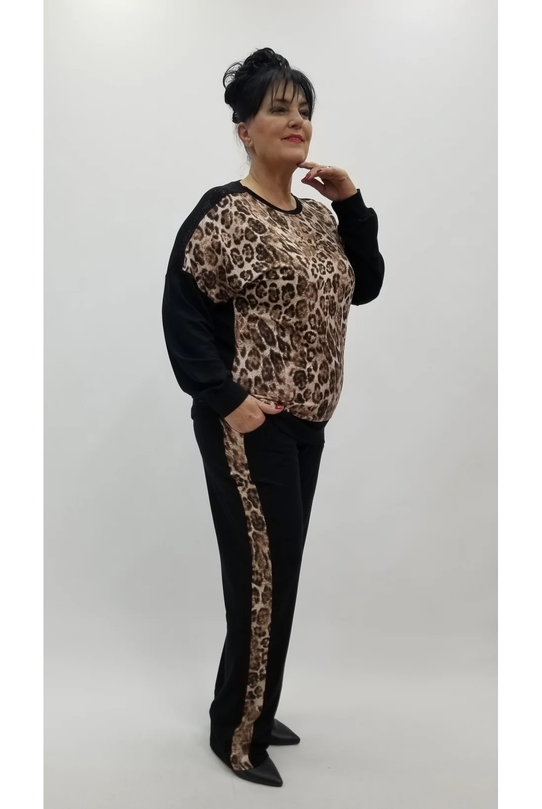 Miraggio Büyük Beden Takım 4363 SİYAH/KAHVE