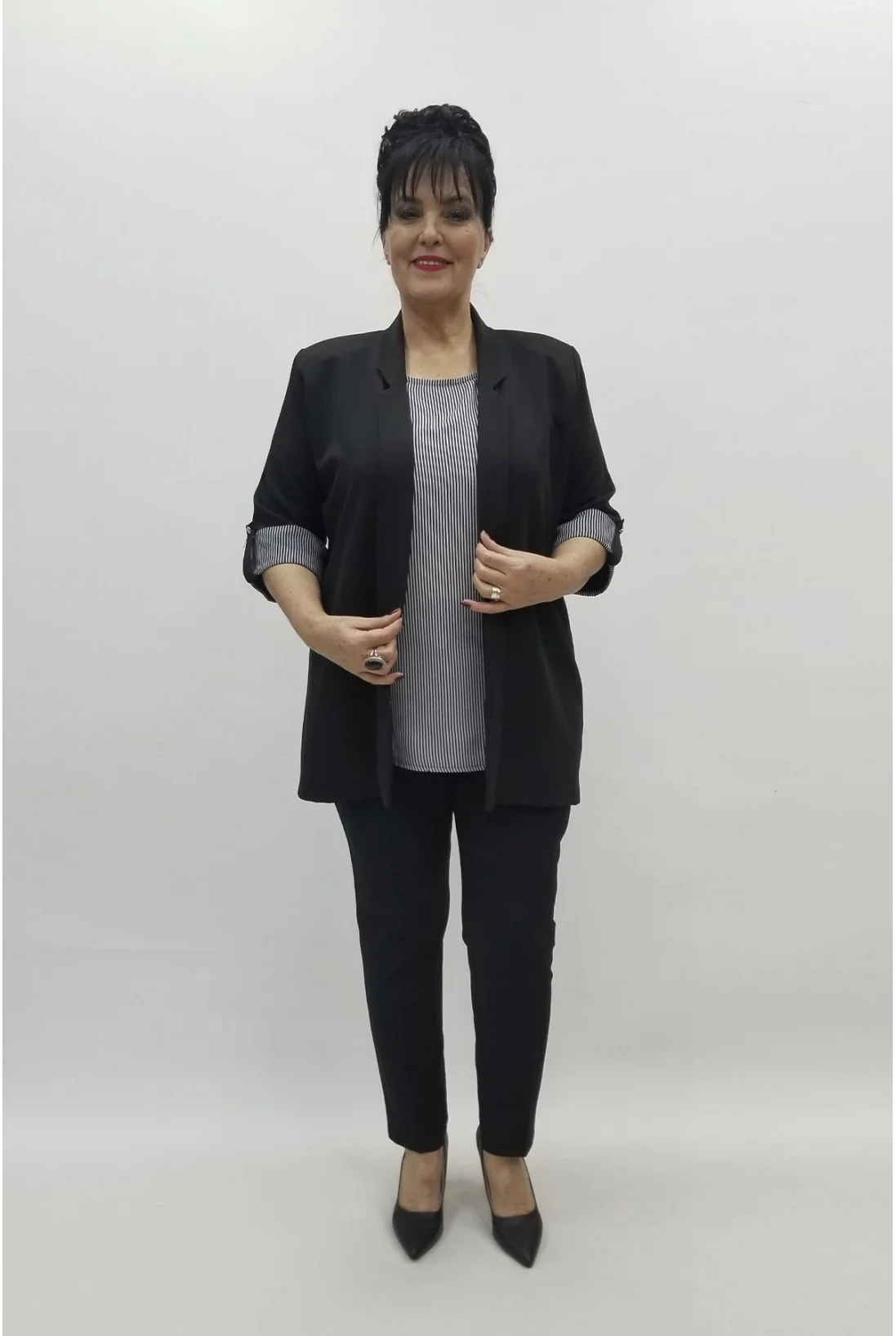 Miraggio Büyük Beden Takım 98477 SİYAH