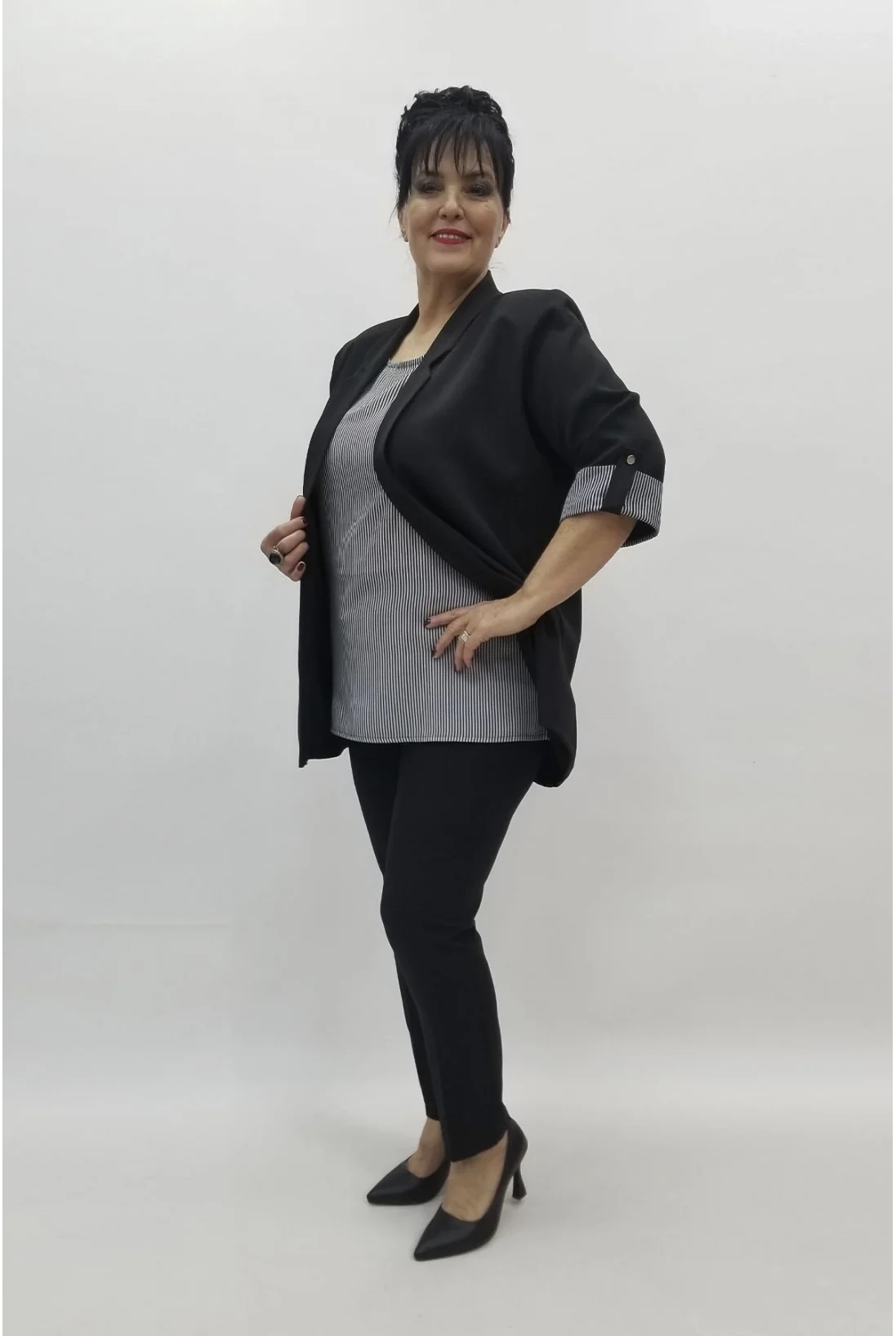 Miraggio Büyük Beden Takım 98477 SİYAH