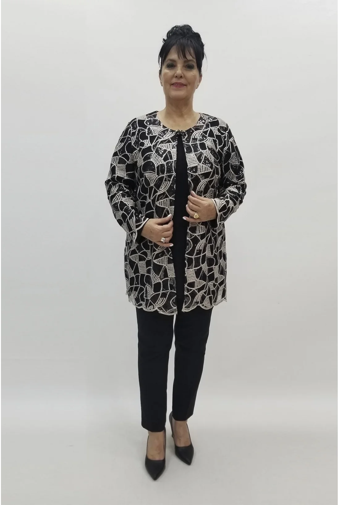 Miraggio Büyük Beden Takım 98677 SİYAH