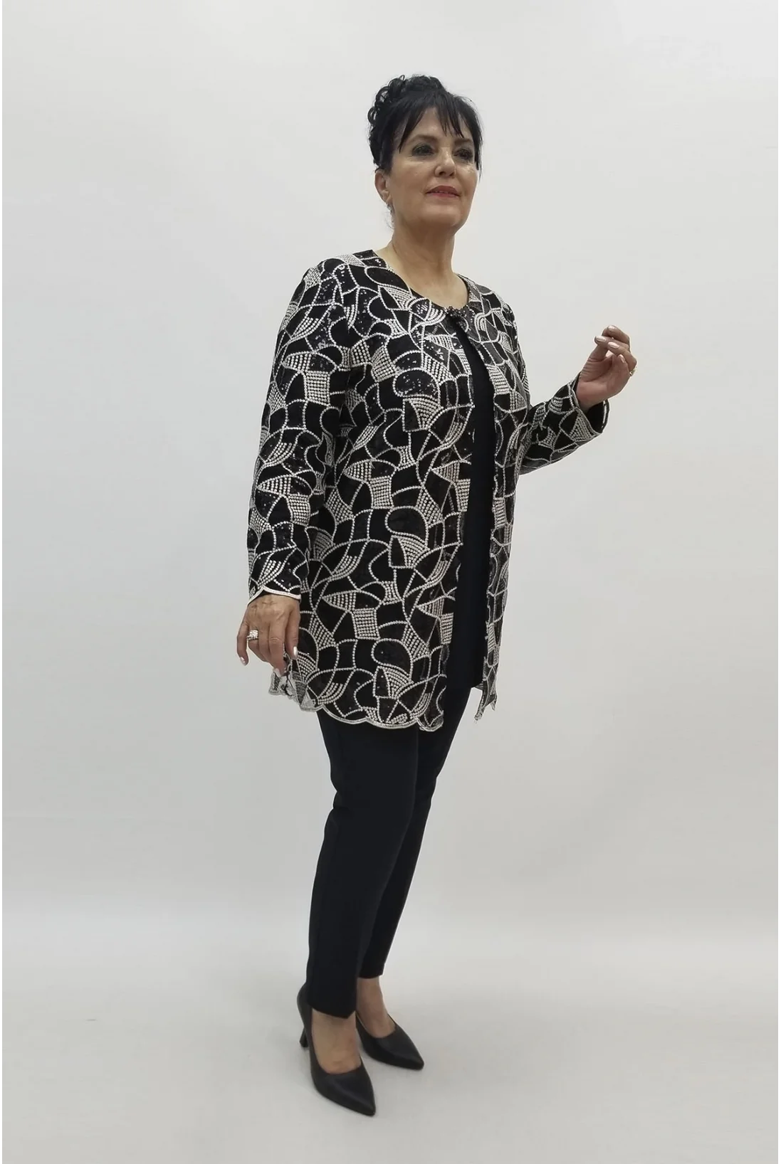 Miraggio Büyük Beden Takım 98677 SİYAH