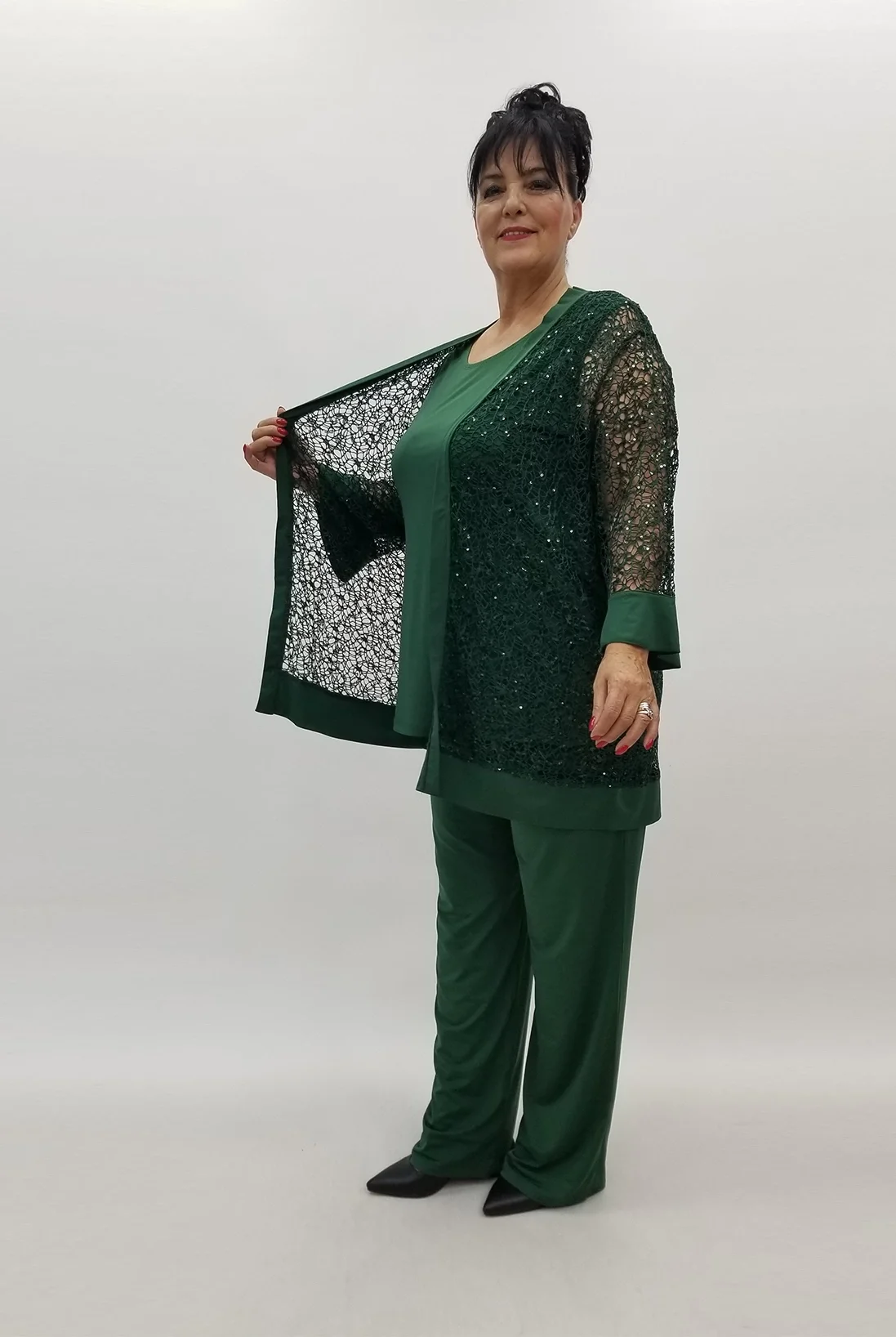 Miraggio Büyük Beden Takım 98990 YEŞİL