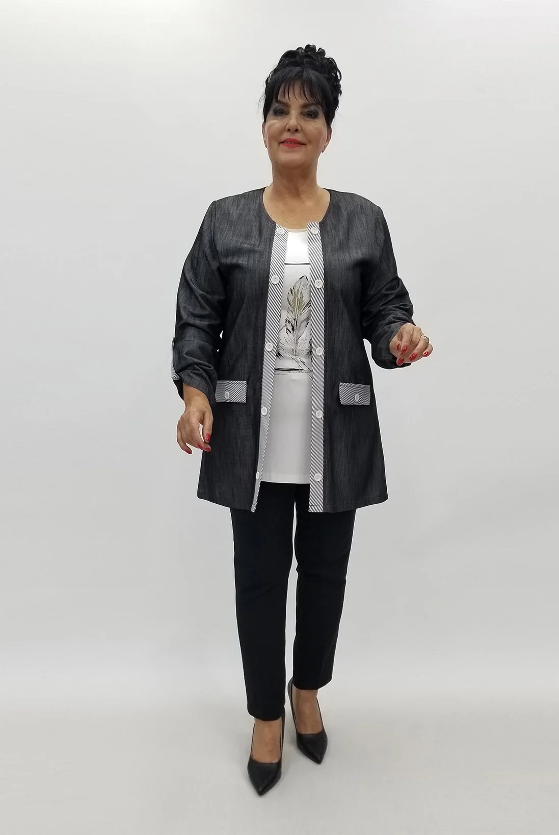 Miraggio Büyük Beden Takım 99212 ANTRASİT