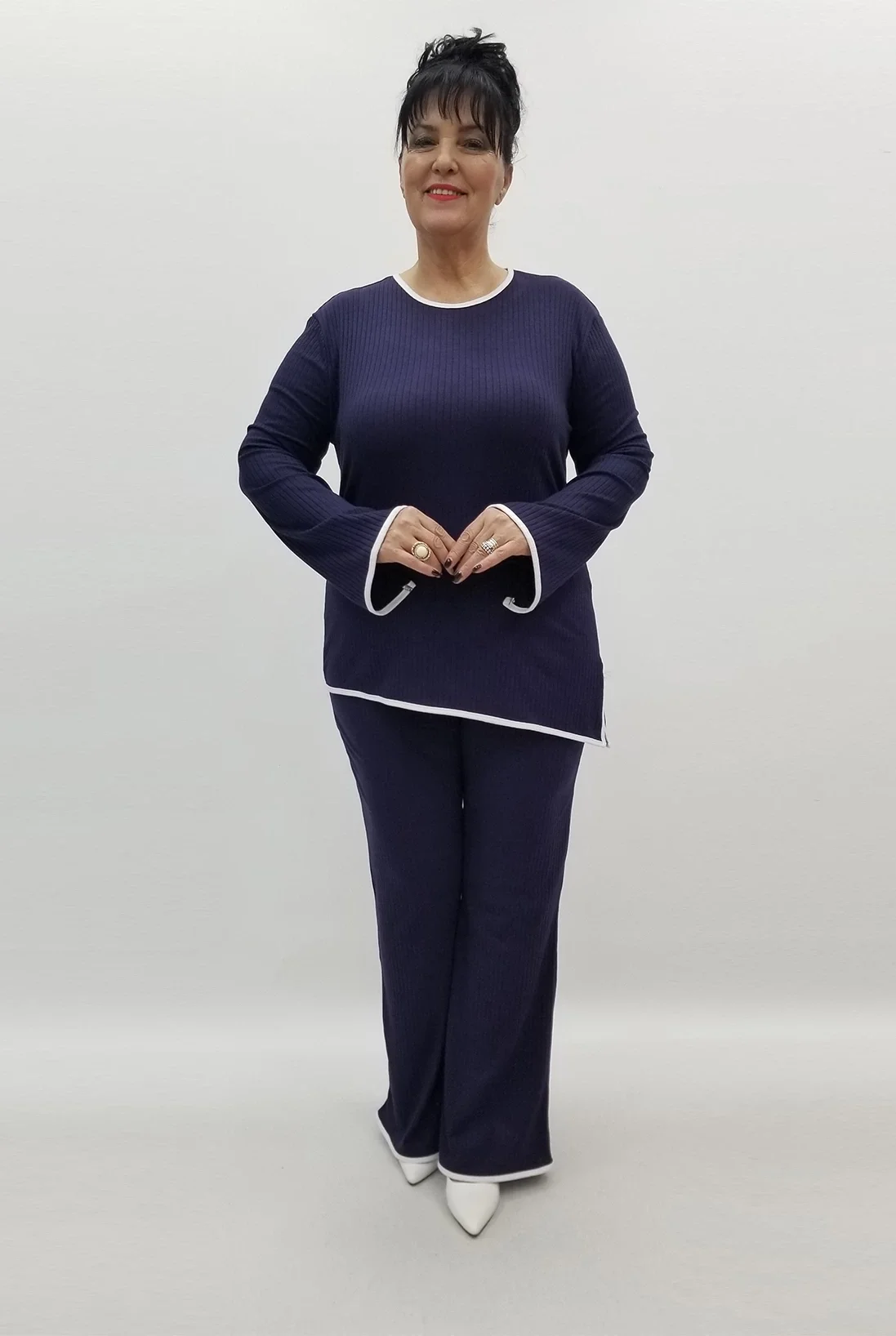 Miraggio Büyük Beden Takım 99369 LACİVERT