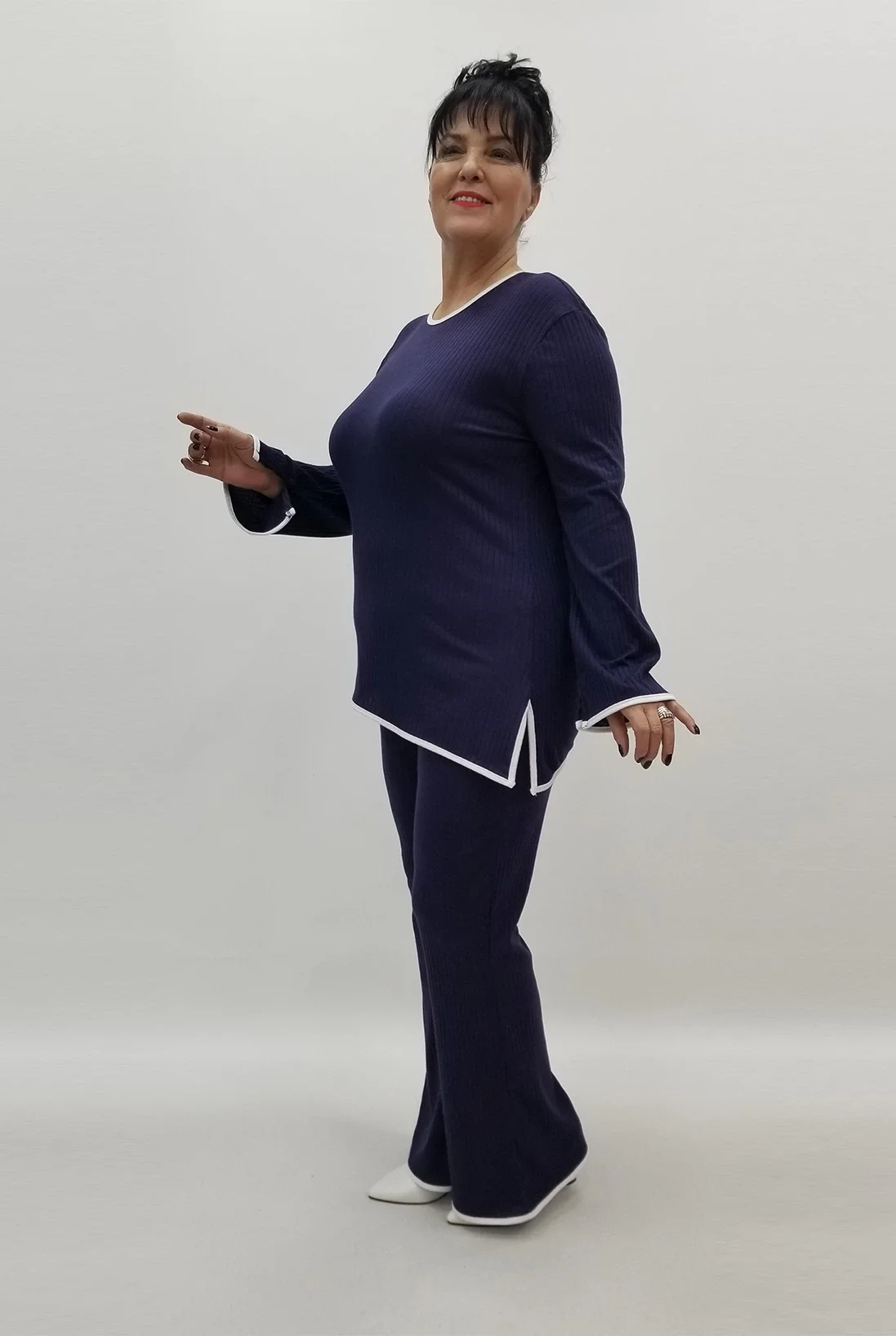 Miraggio Büyük Beden Takım 99369 LACİVERT