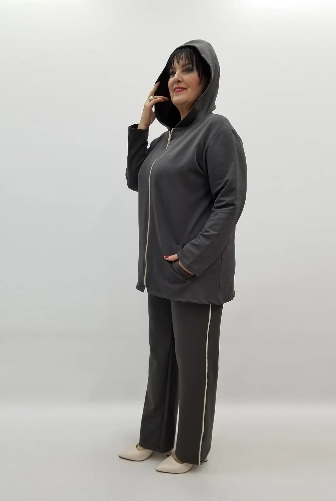 Miraggio Büyük Beden Takım 99488 FÜME