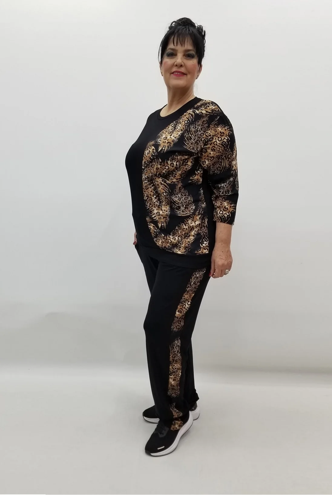 Miraggio Büyük Beden Takım 99517 KAHVE-SİYAH