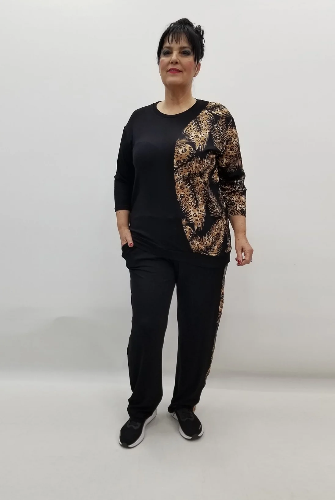 Miraggio Büyük Beden Takım 99517 KAHVE-SİYAH