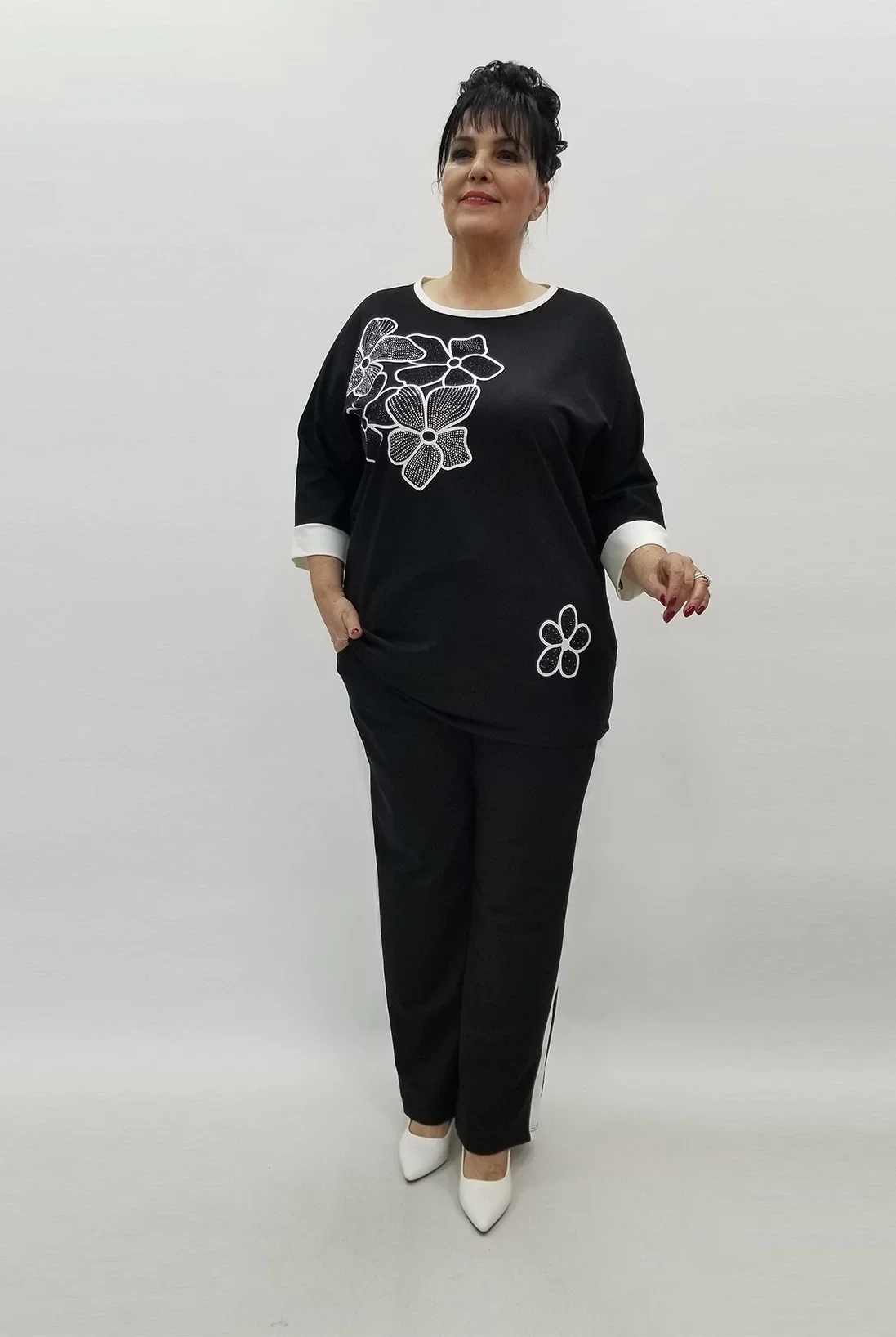 Miraggio Büyük Beden Takım 99555 SİYAH/BEYAZ