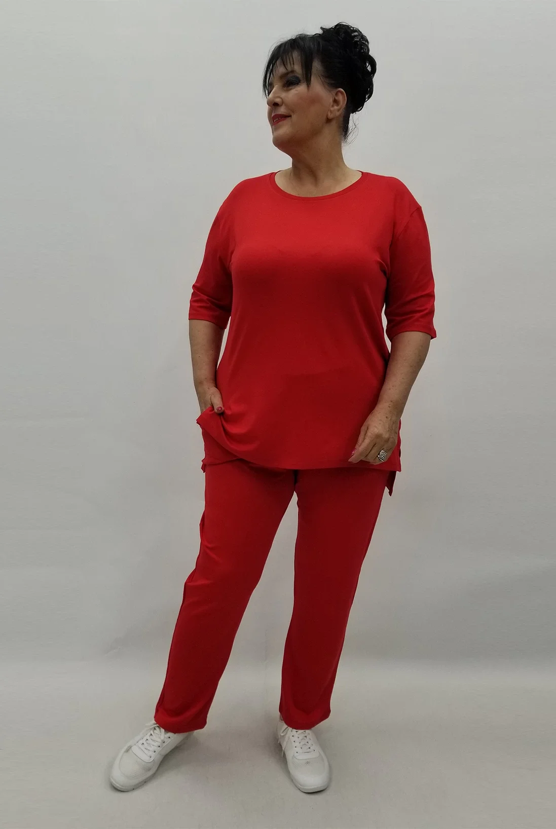 Miraggio Büyük Beden Takım 99626 KIRMIZI