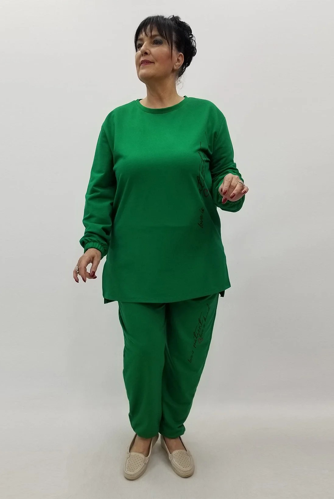 Miraggio Büyük Beden Takım 99658 YEŞİL