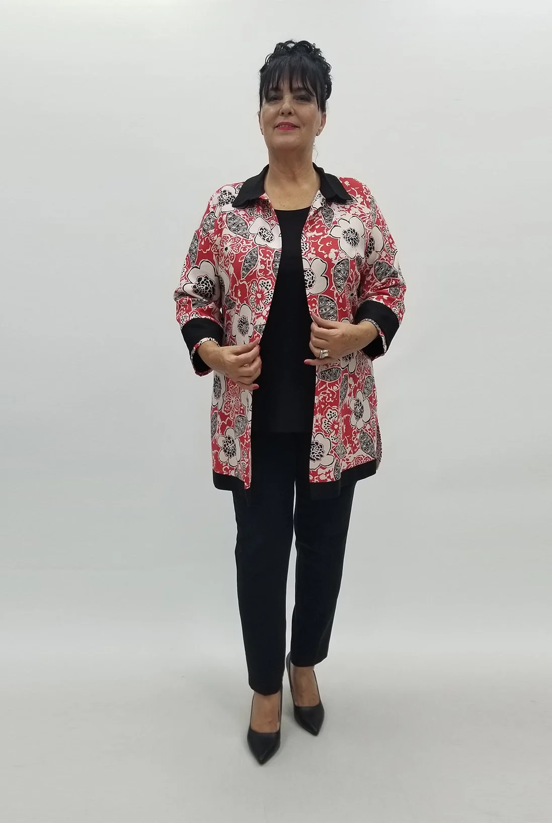 Miraggio Büyük Beden Takım 99912 KIRMIZI/SİYAH