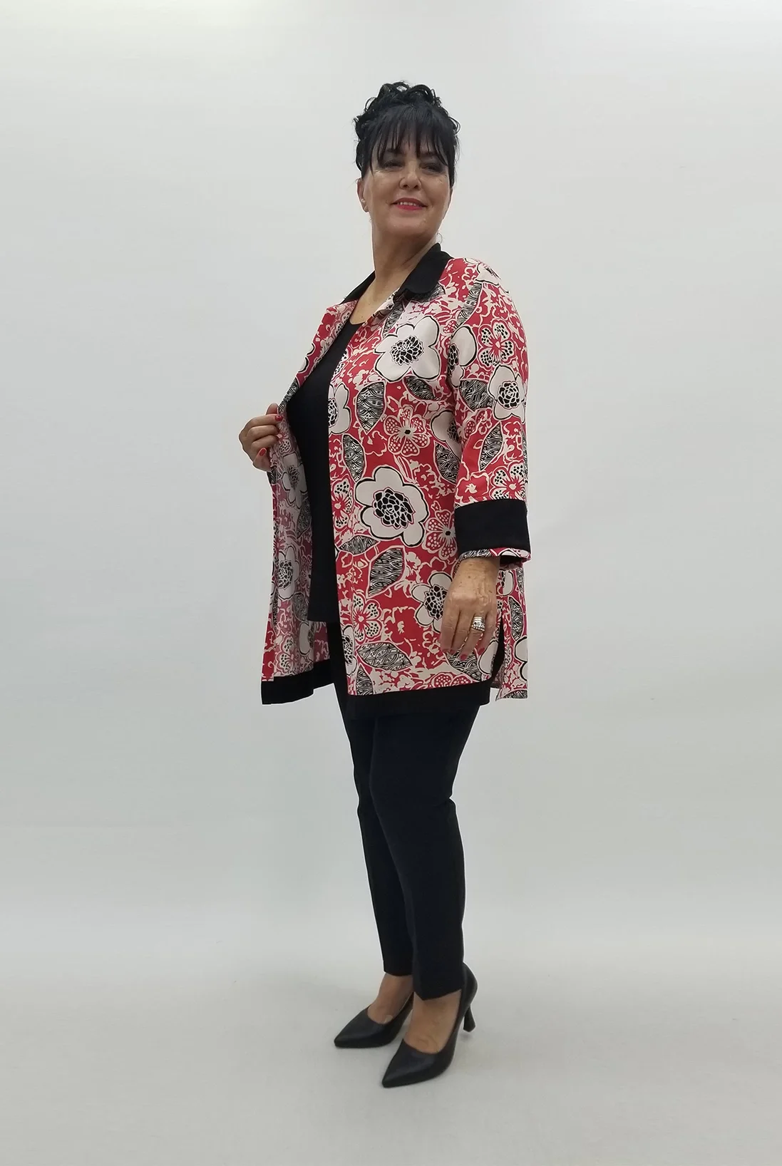 Miraggio Büyük Beden Takım 99912 KIRMIZI/SİYAH