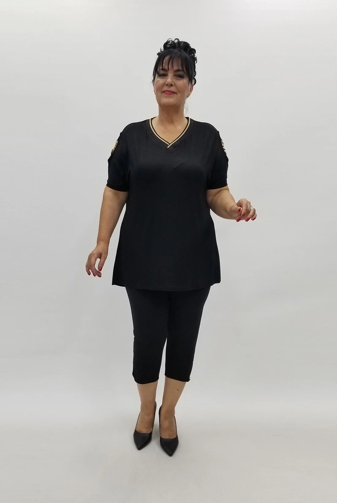 Miraggio Büyük Beden Takım 99937 SİY-GOLD