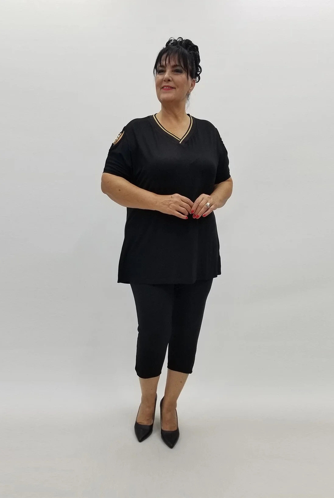 Miraggio Büyük Beden Takım 99937 SİY-GOLD