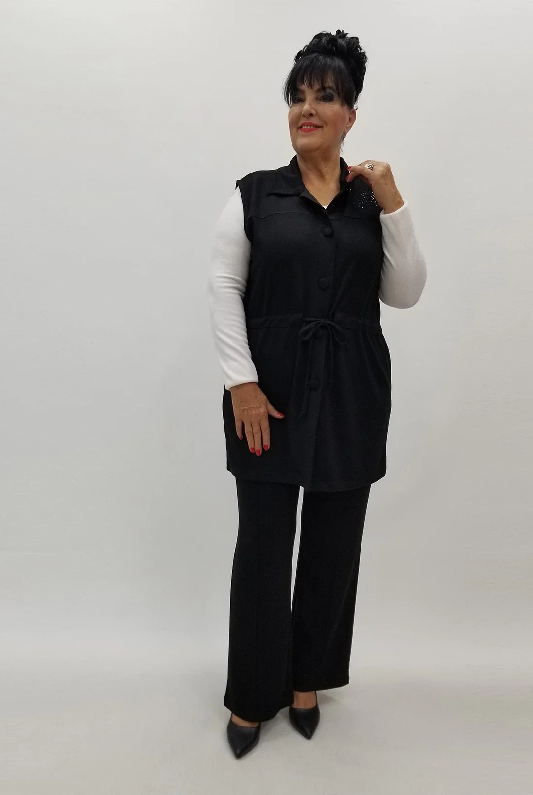 Miraggio Büyük Beden Takım 99978 SİYAH