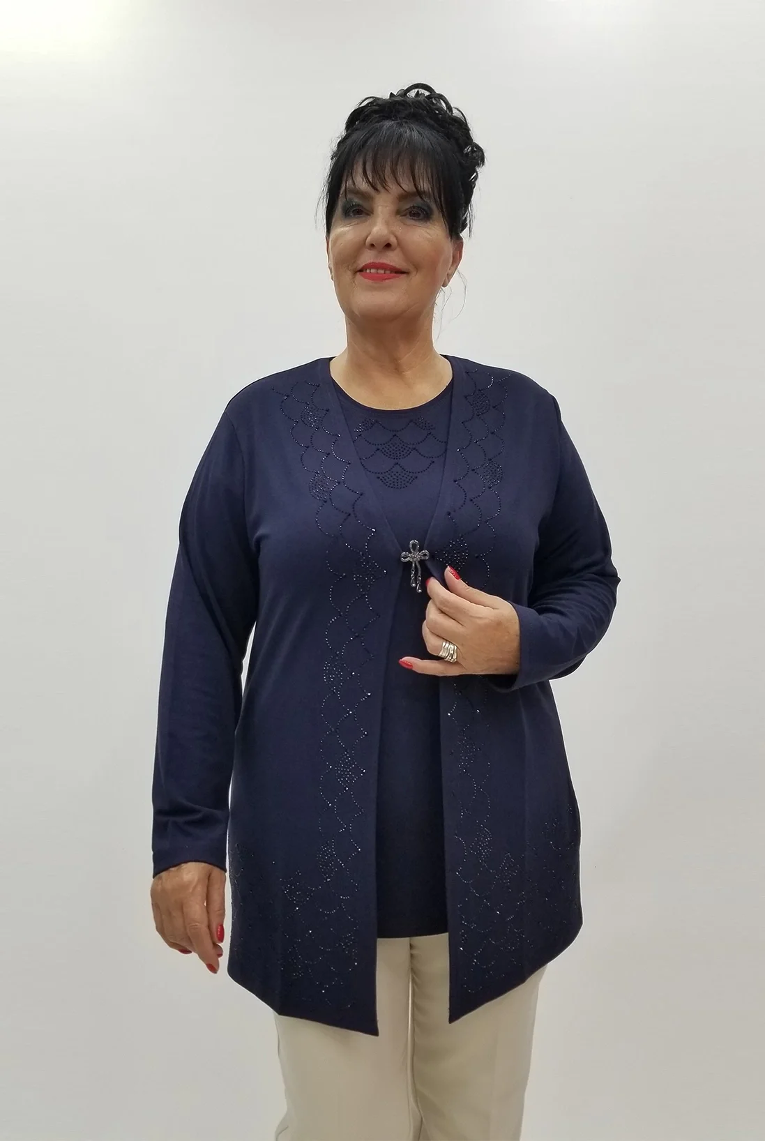 Miraggio Büyük Beden Takım 99980 LACİVERT