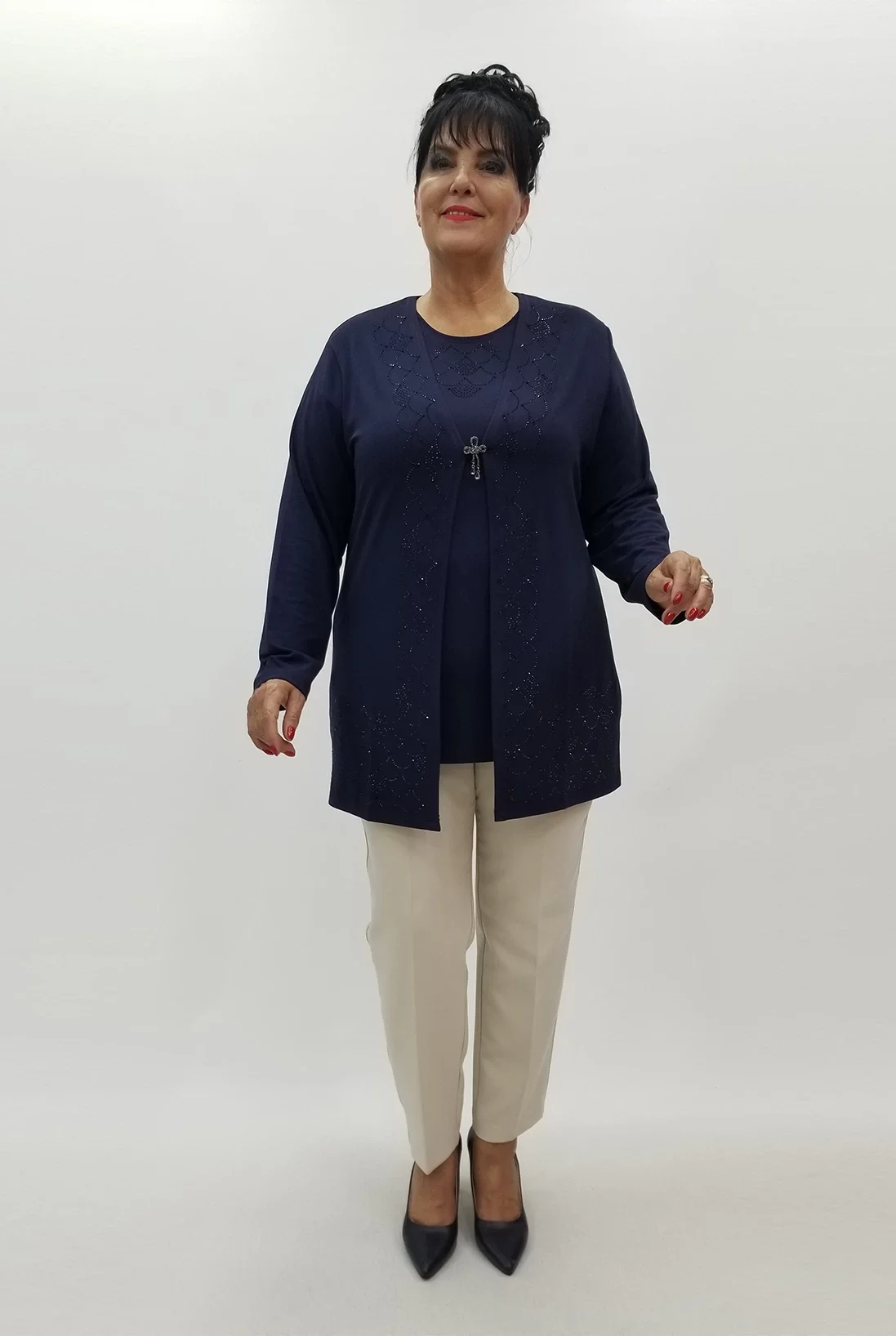 Miraggio Büyük Beden Takım 99980 LACİVERT