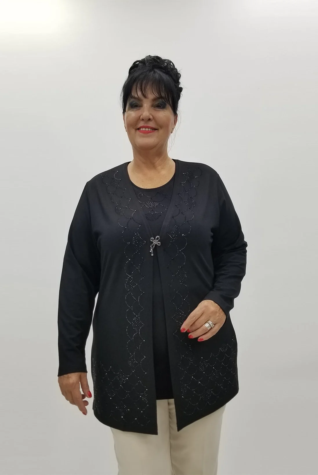 Miraggio Büyük Beden Takım 99980 SİYAH