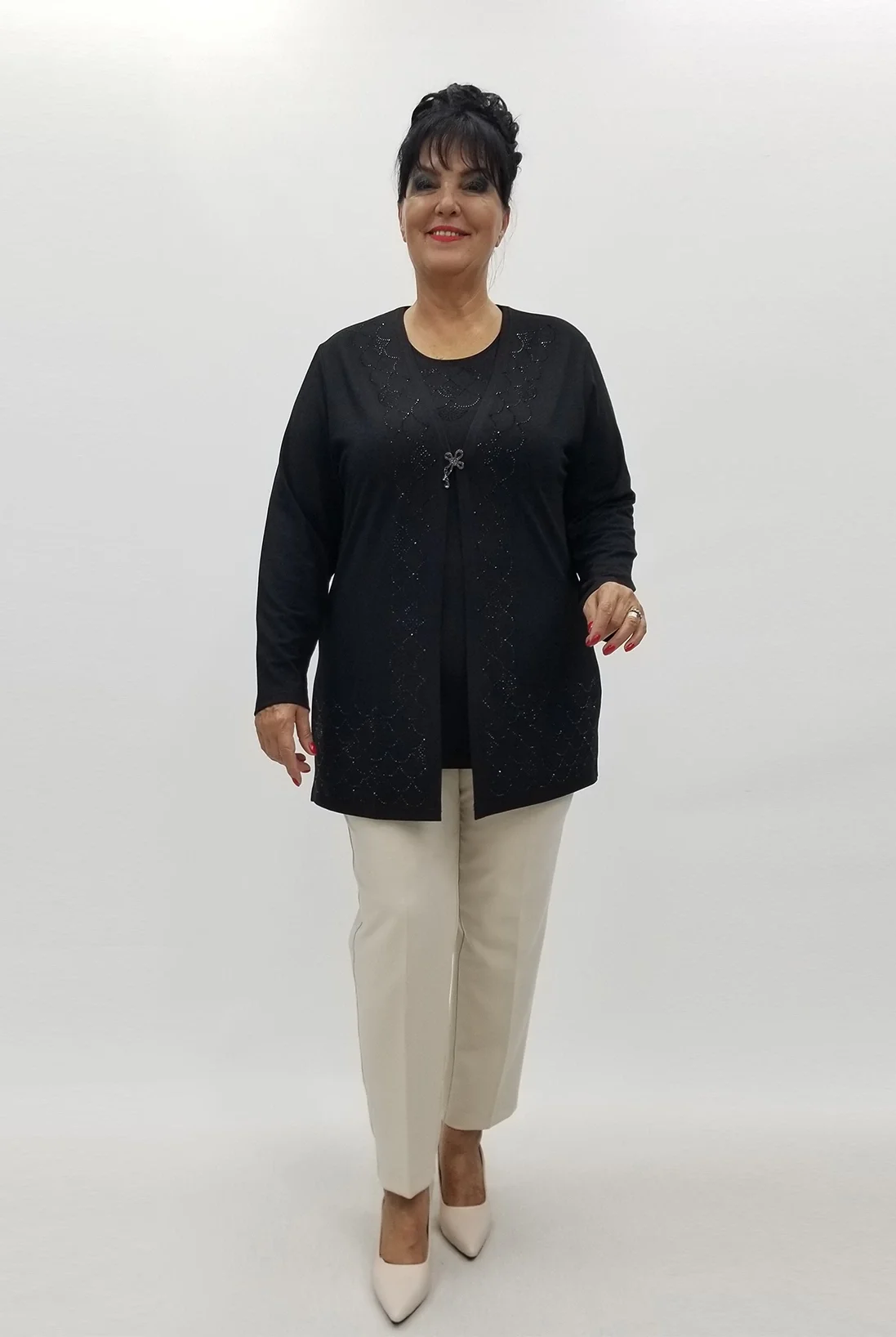 Miraggio Büyük Beden Takım 99980 SİYAH