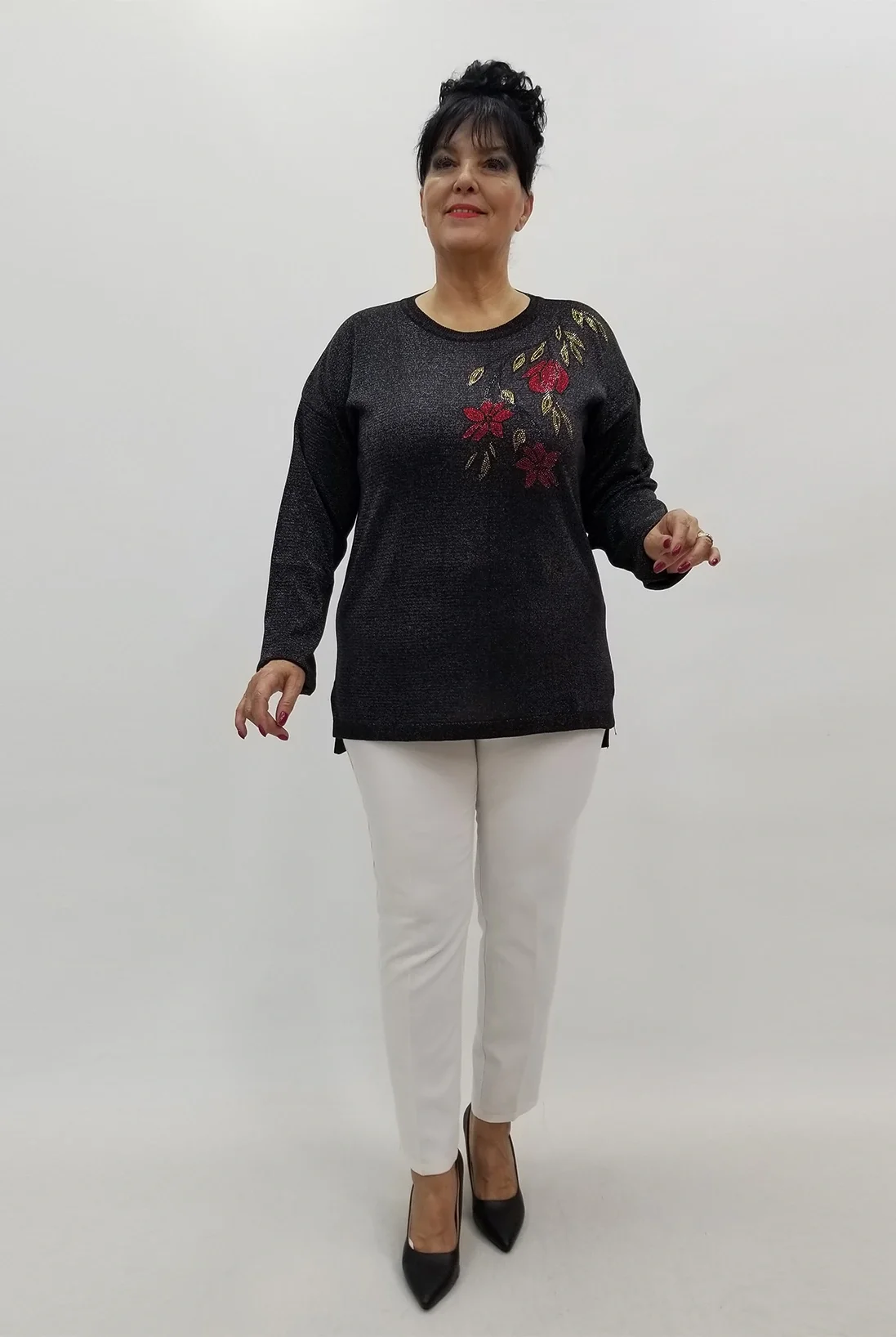 Miraggio Büyük Beden Triko 4045 SİYAH